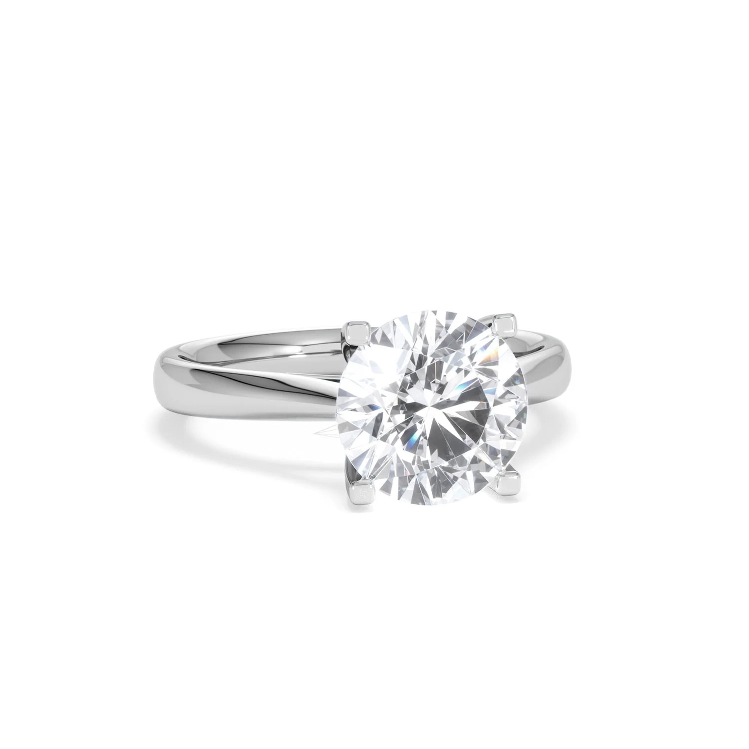 Grace 3.00ct Lab Diamond Round Cut Engagement Ring in Platinum G/VS1 - Image 12