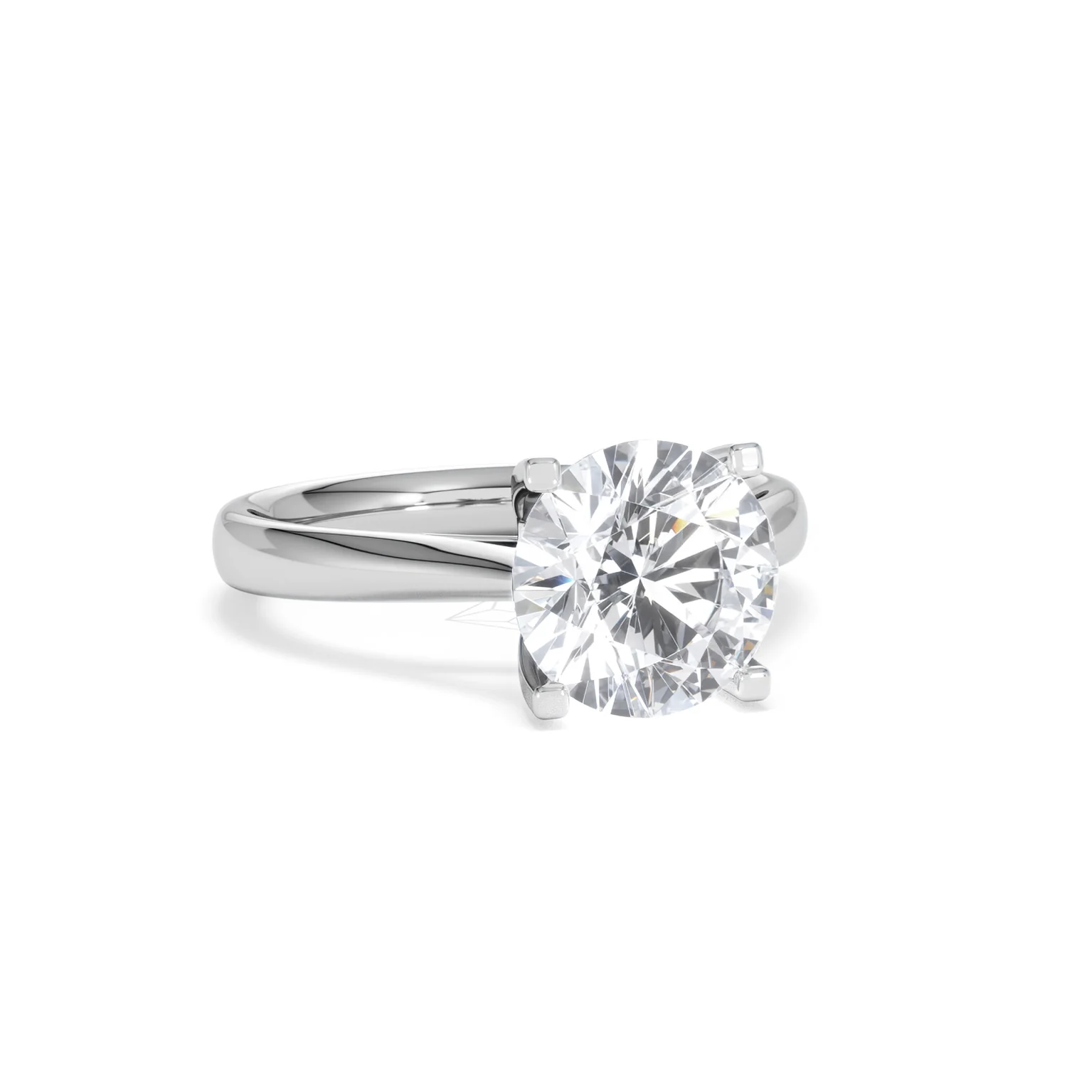 Grace 3.00ct Lab Diamond Round Cut Engagement Ring in Platinum G/VS1 - Image 13