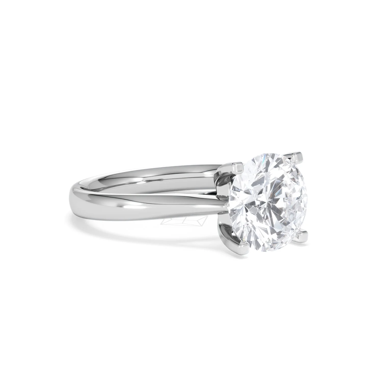 Grace 3.00ct Lab Diamond Round Cut Engagement Ring in Platinum G/VS1 - Image 17