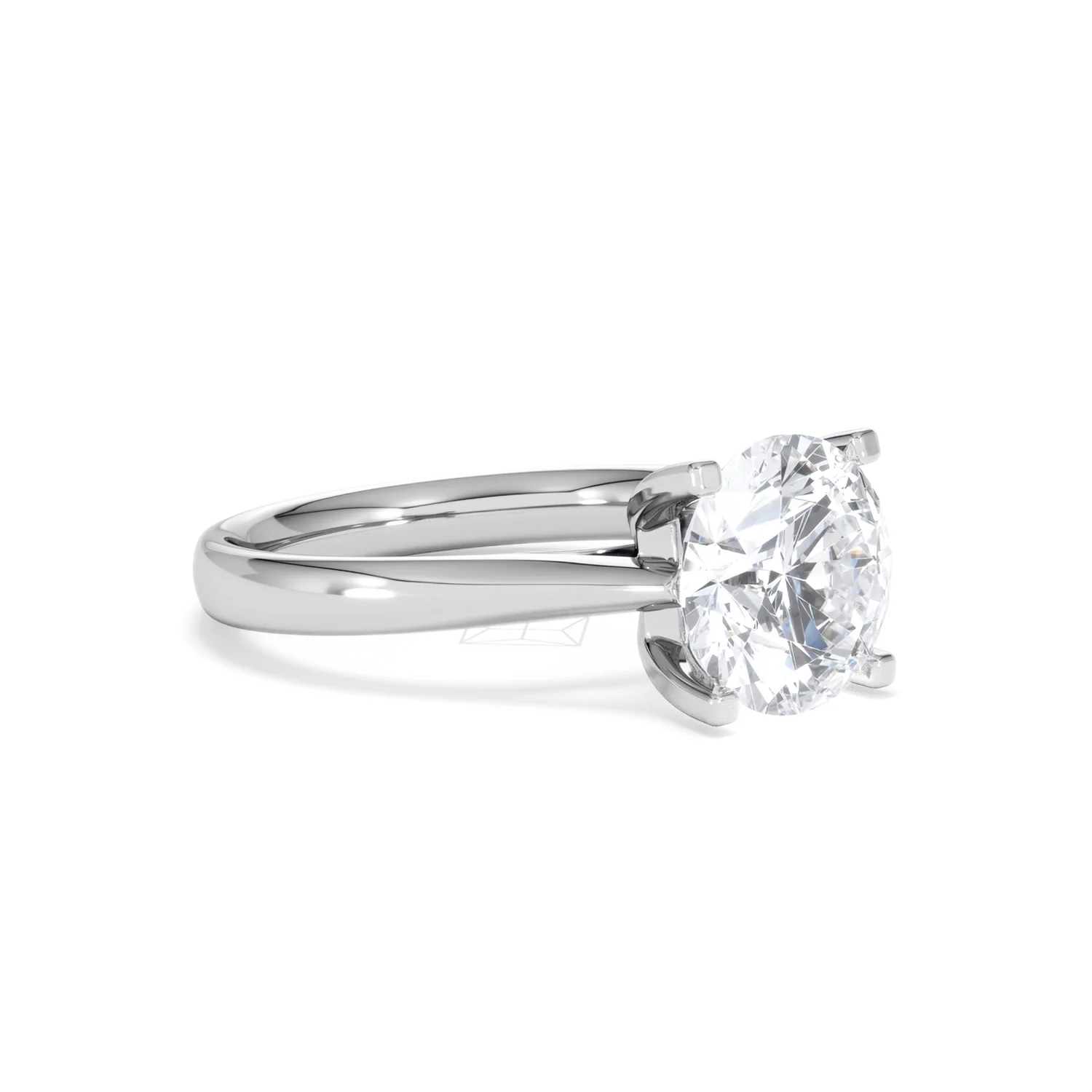 Grace 3.00ct Lab Diamond Round Cut Engagement Ring in Platinum G/VS1 - Image 18