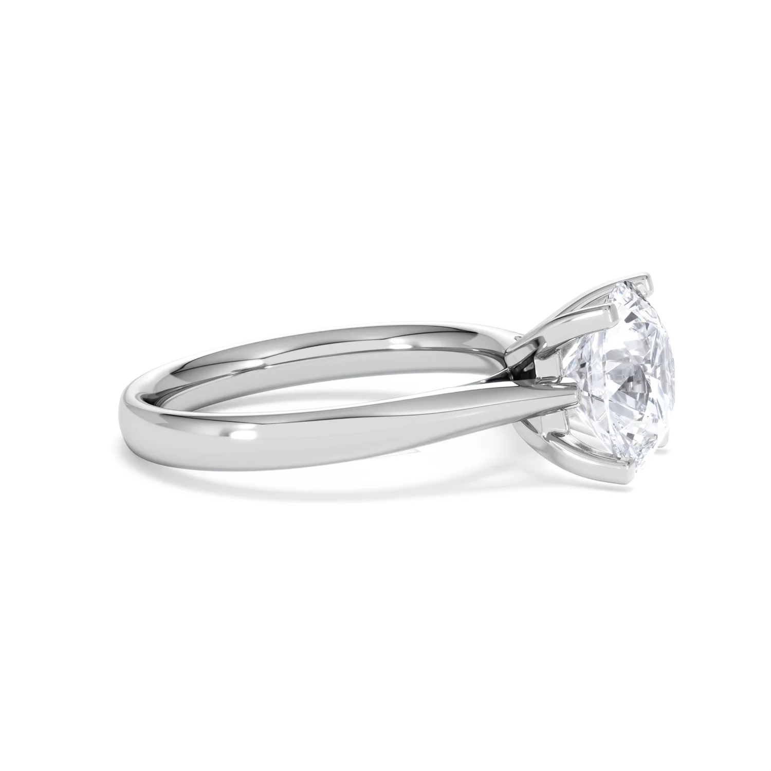 Grace 3.00ct Lab Diamond Round Cut Engagement Ring in Platinum G/VS1 - Image 25