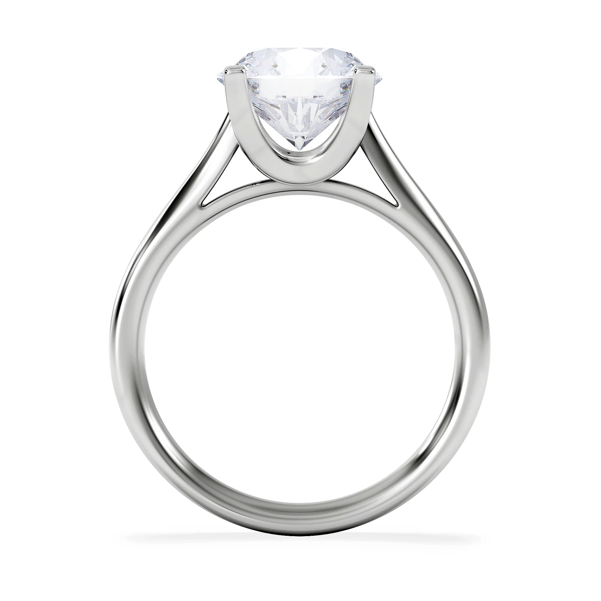Grace 3.00ct Lab Diamond Round Cut Engagement Ring in Platinum G/VS1 - Image 3