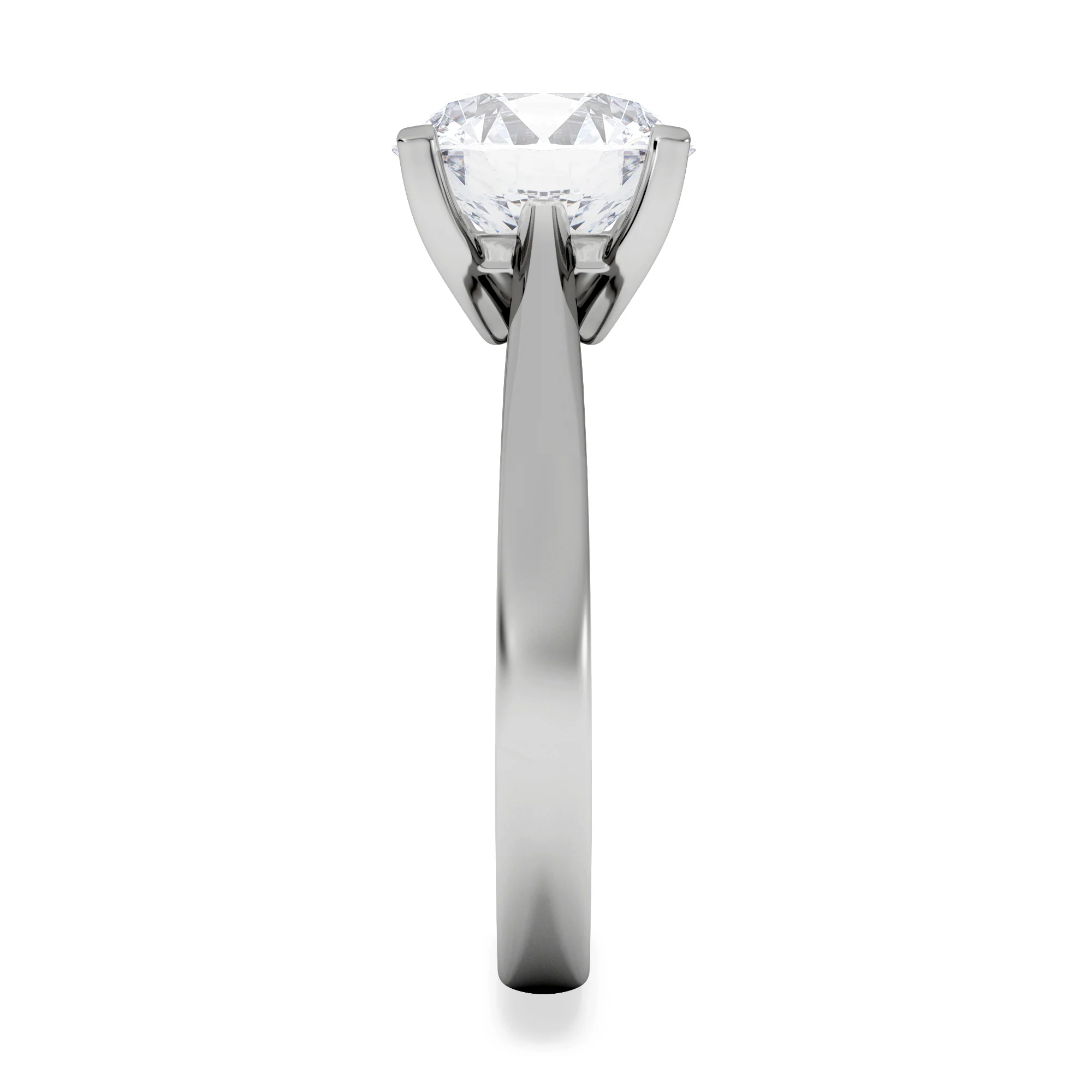 Grace 3.00ct Lab Diamond Round Cut Engagement Ring in Platinum G/VS1 - Image 5
