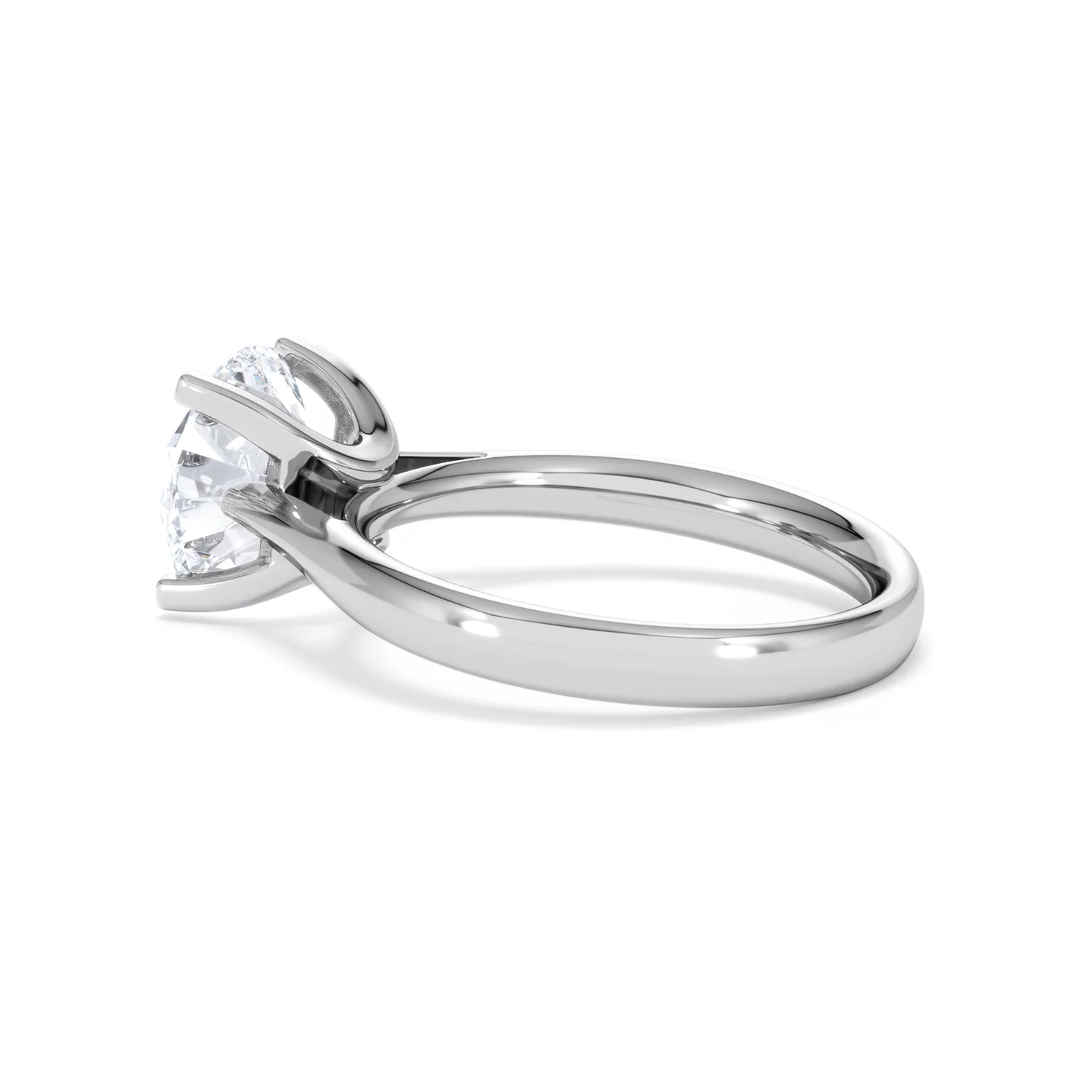 Grace 3.00ct Lab Diamond Round Cut Engagement Ring in Platinum G/VS1 - Image 63