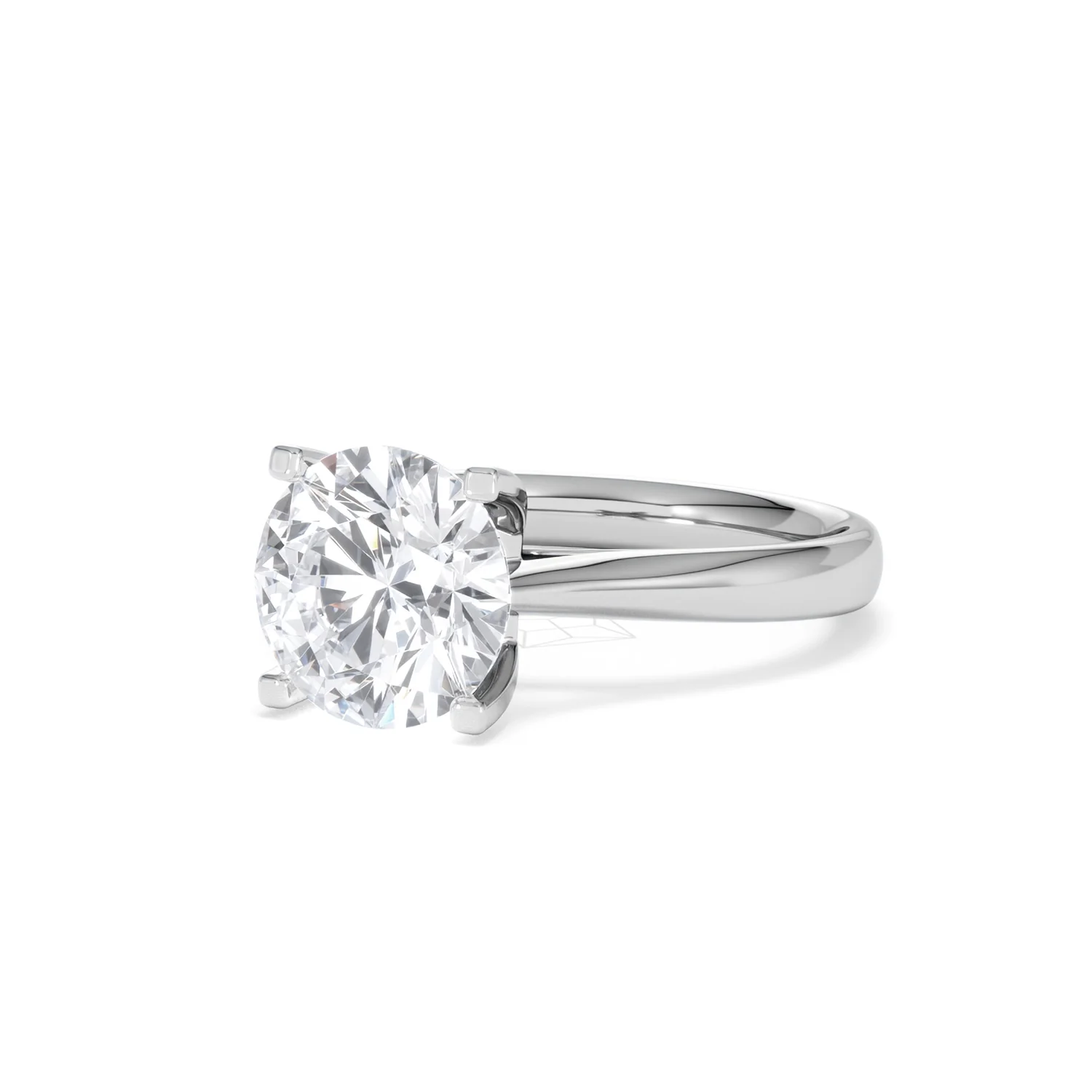Grace 3.00ct Lab Diamond Round Cut Engagement Ring in Platinum G/VS1 - Image 83