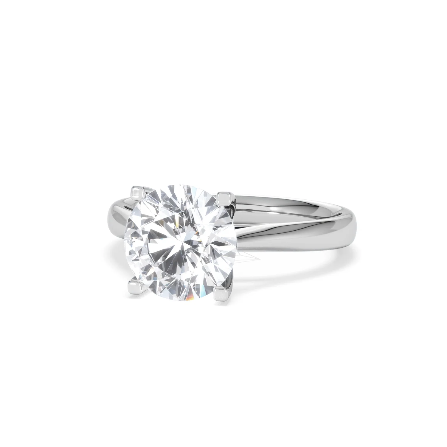 Grace 3.00ct Lab Diamond Round Cut Engagement Ring in Platinum G/VS1 - Image 85