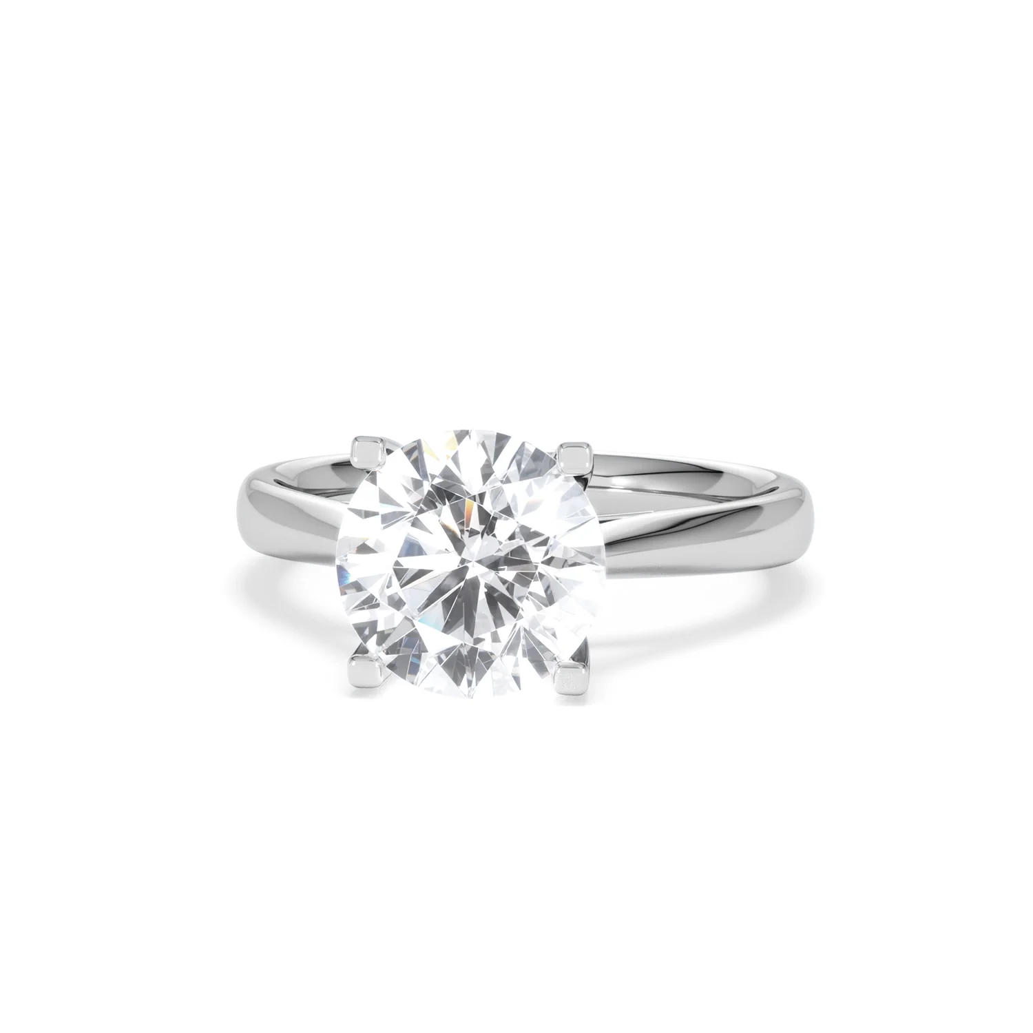 Grace 3.00ct Lab Diamond Round Cut Engagement Ring in Platinum G/VS1 - Image 87