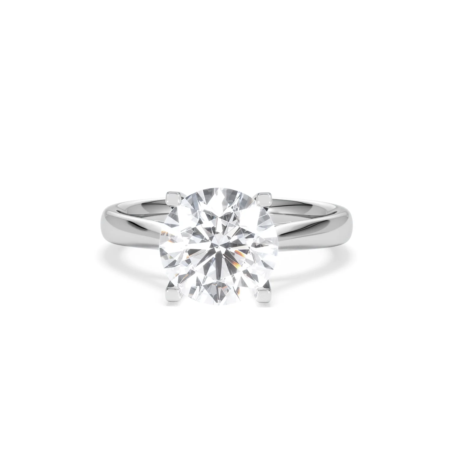 Grace 3.00ct Lab Diamond Round Cut Engagement Ring in Platinum G/VS1 - Image 88