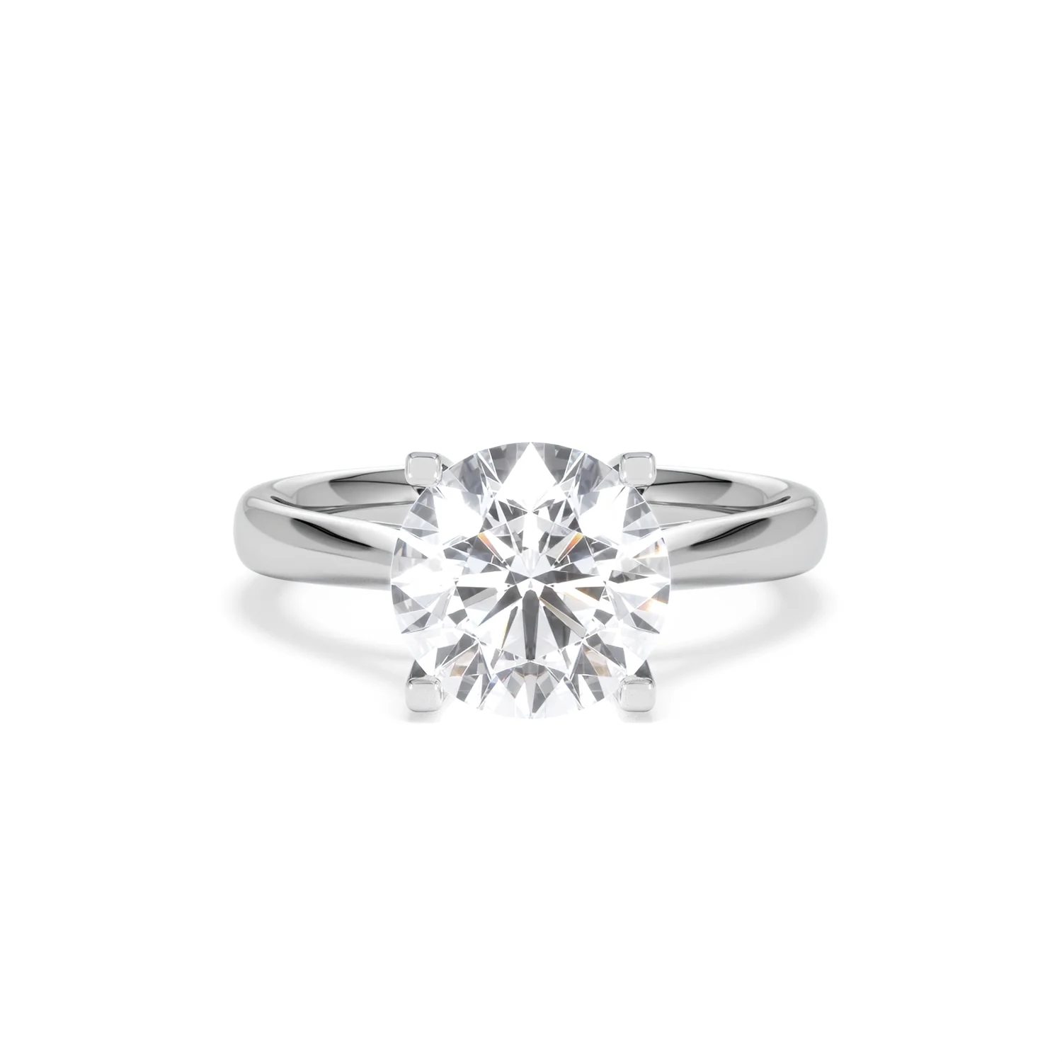 Grace 3.00ct Lab Diamond Round Cut Engagement Ring in Platinum G/VS1 - Image 9