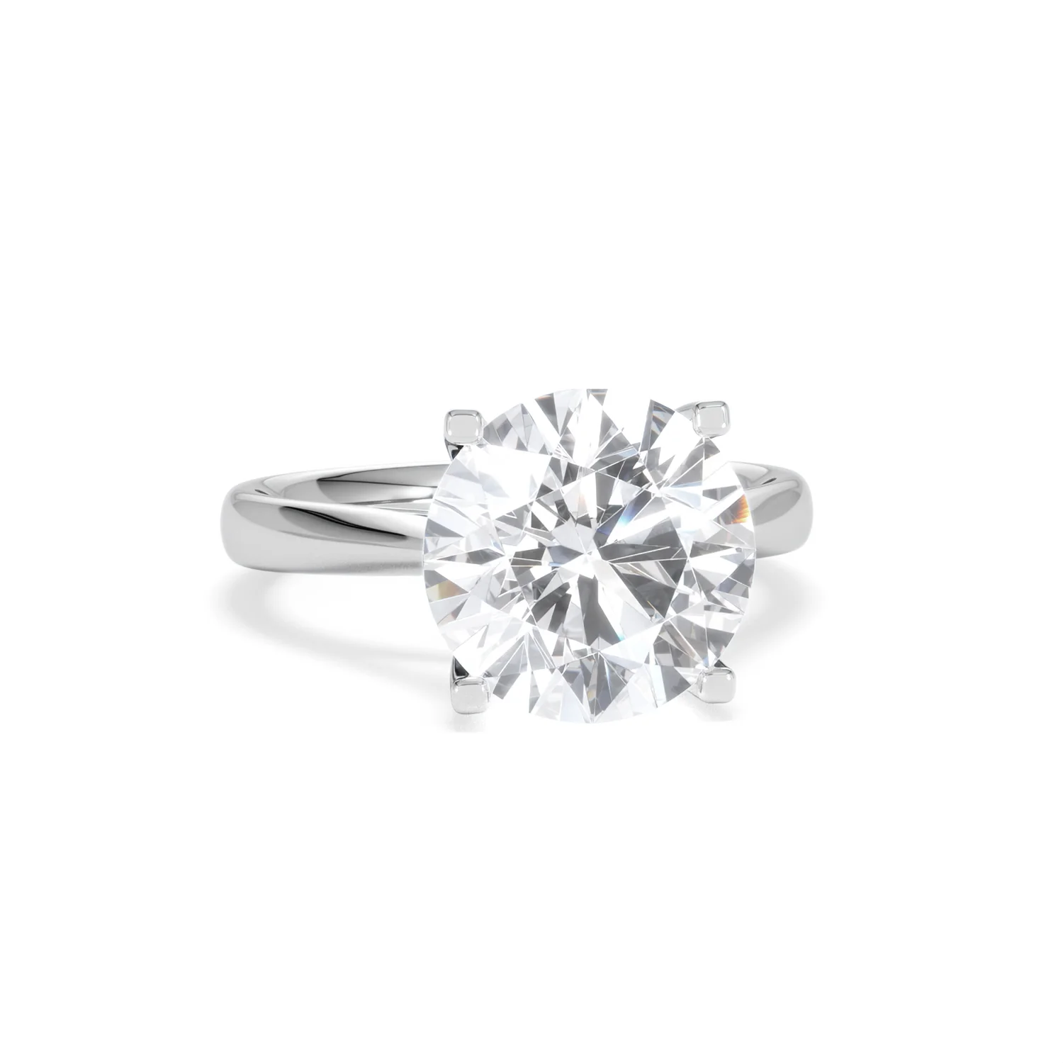 Grace 5.00ct Lab Diamond Round Cut Engagement Ring in 18K White Gold G/VS1 - Image 10