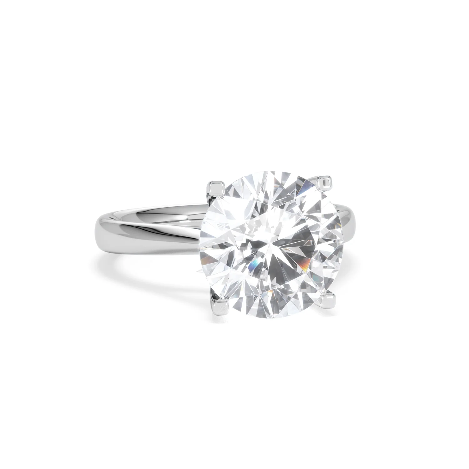 Grace 5.00ct Lab Diamond Round Cut Engagement Ring in 18K White Gold G/VS1 - Image 11