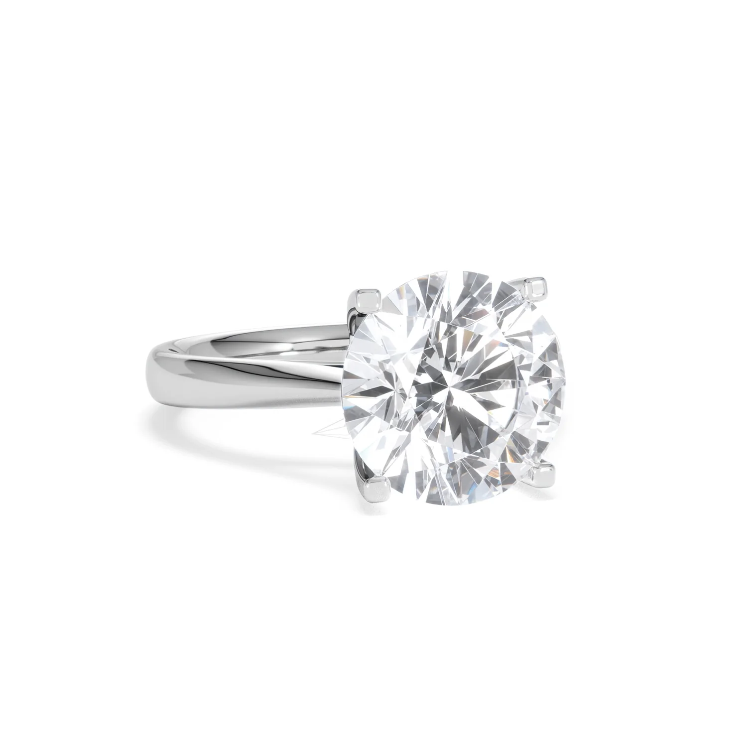 Grace 5.00ct Lab Diamond Round Cut Engagement Ring in 18K White Gold G/VS1 - Image 12