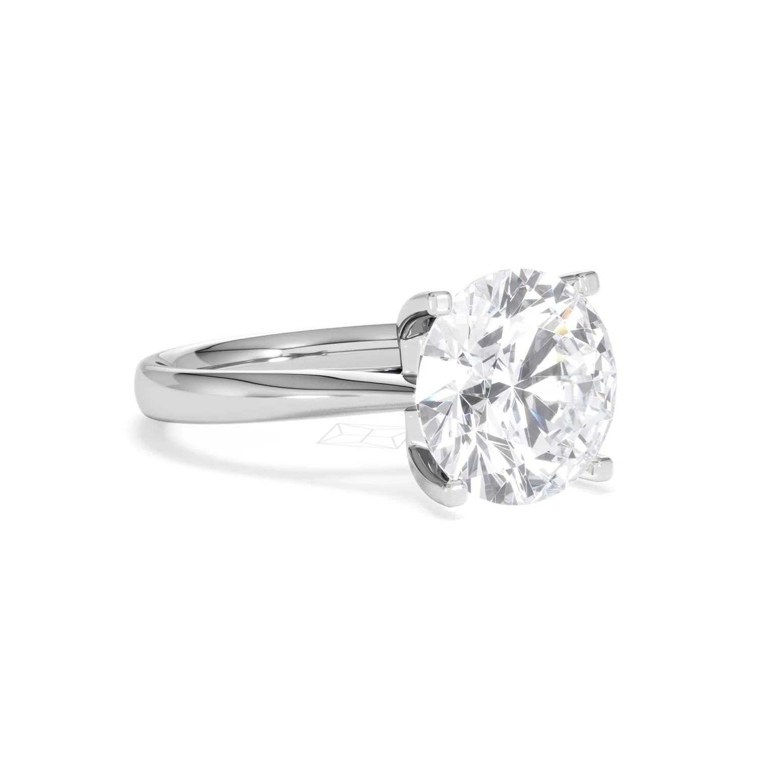 Grace 5.00ct Lab Diamond Round Cut Engagement Ring in 18K White Gold G/VS1 - Image 15