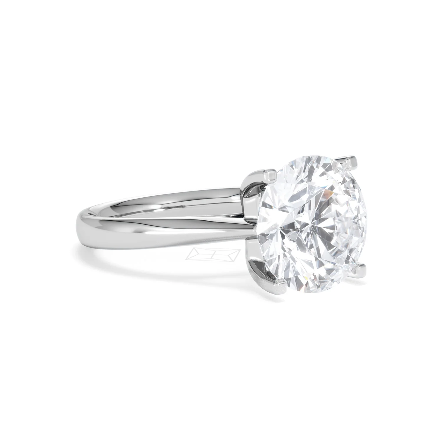 Grace 5.00ct Lab Diamond Round Cut Engagement Ring in 18K White Gold G/VS1 - Image 16
