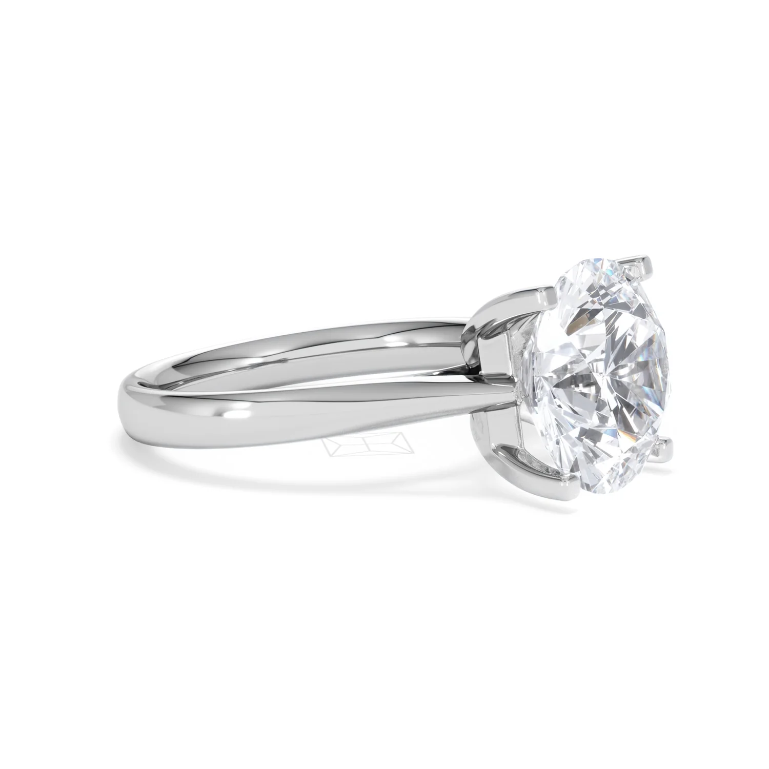 Grace 5.00ct Lab Diamond Round Cut Engagement Ring in 18K White Gold G/VS1 - Image 20