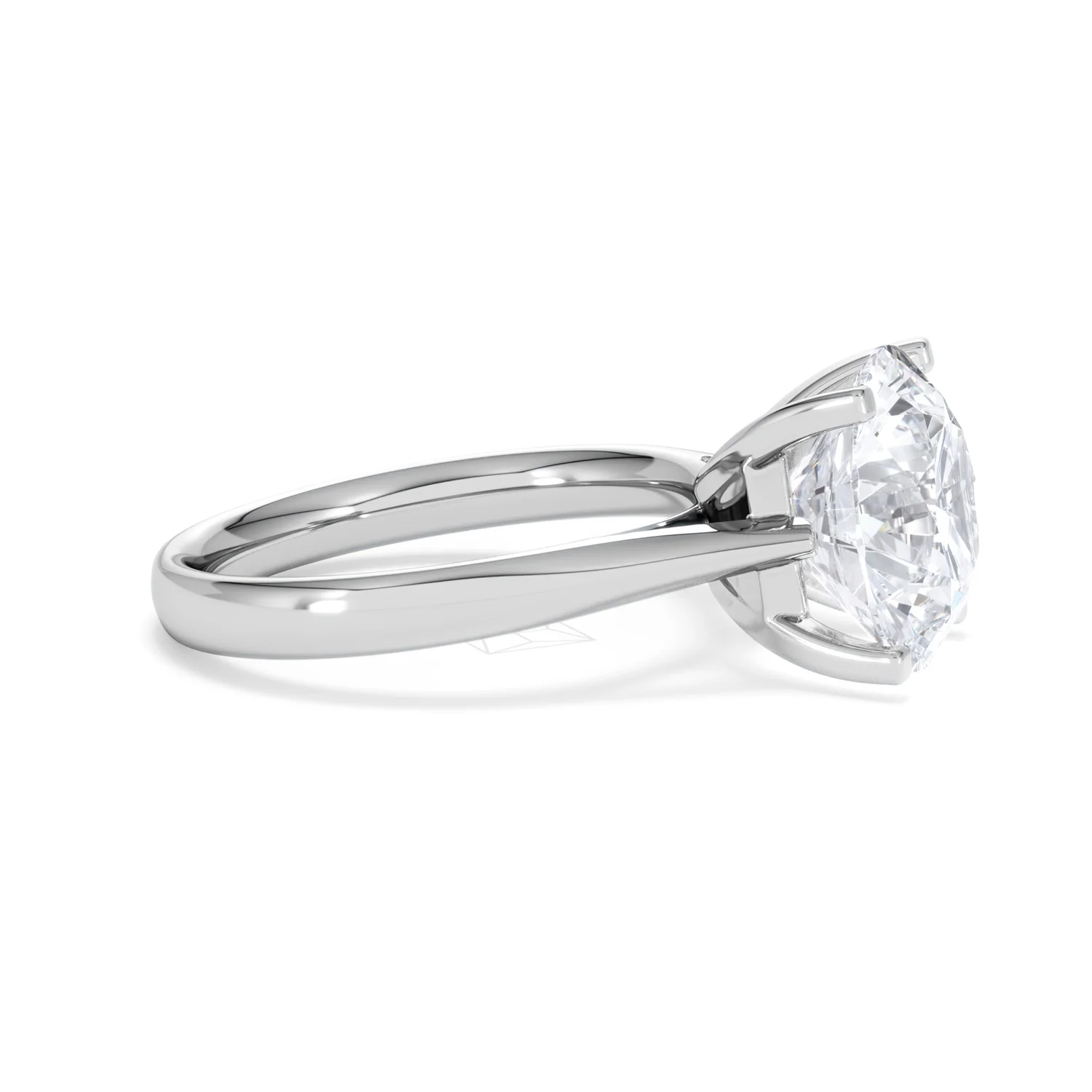 Grace 5.00ct Lab Diamond Round Cut Engagement Ring in 18K White Gold G/VS1 - Image 24