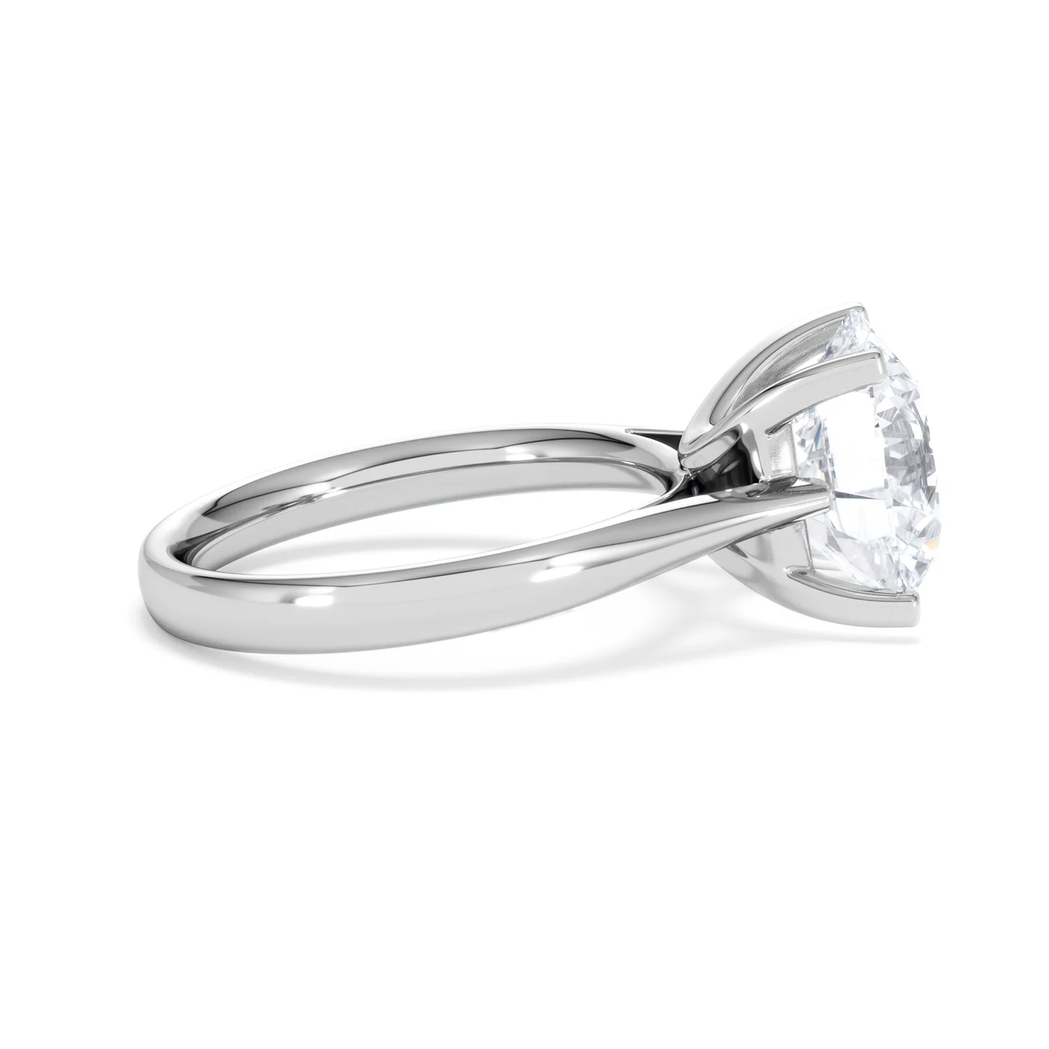 Grace 5.00ct Lab Diamond Round Cut Engagement Ring in 18K White Gold G/VS1 - Image 28