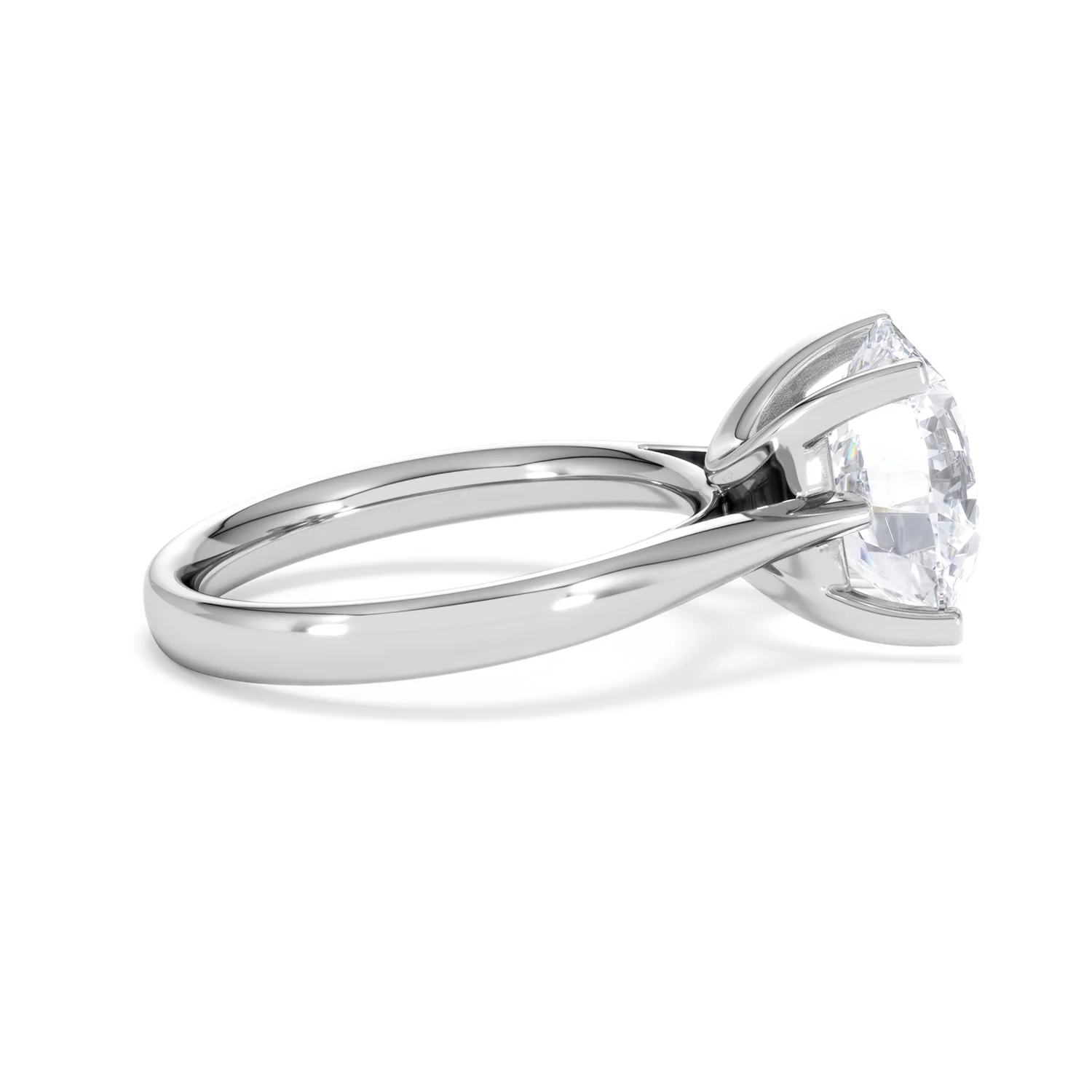 Grace 5.00ct Lab Diamond Round Cut Engagement Ring in 18K White Gold G/VS1 - Image 29