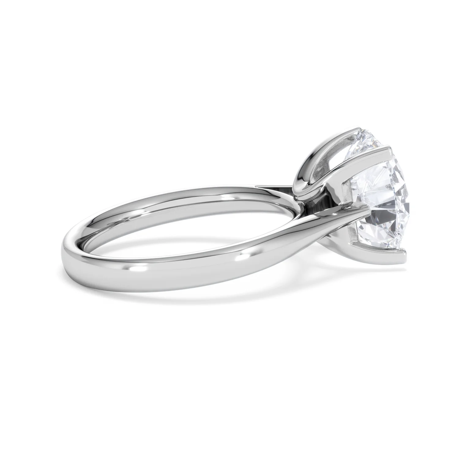 Grace 5.00ct Lab Diamond Round Cut Engagement Ring in 18K White Gold G/VS1 - Image 31