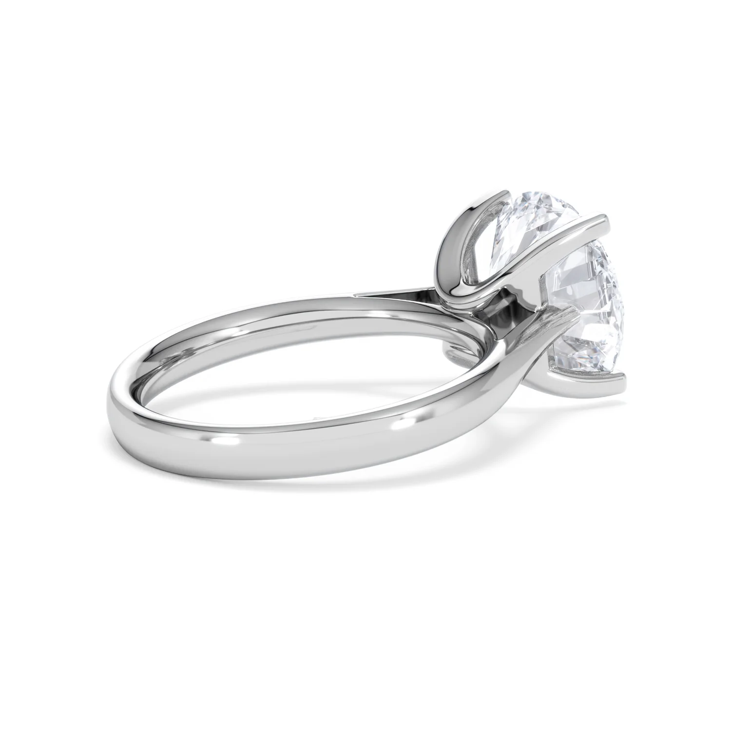 Grace 5.00ct Lab Diamond Round Cut Engagement Ring in 18K White Gold G/VS1 - Image 36