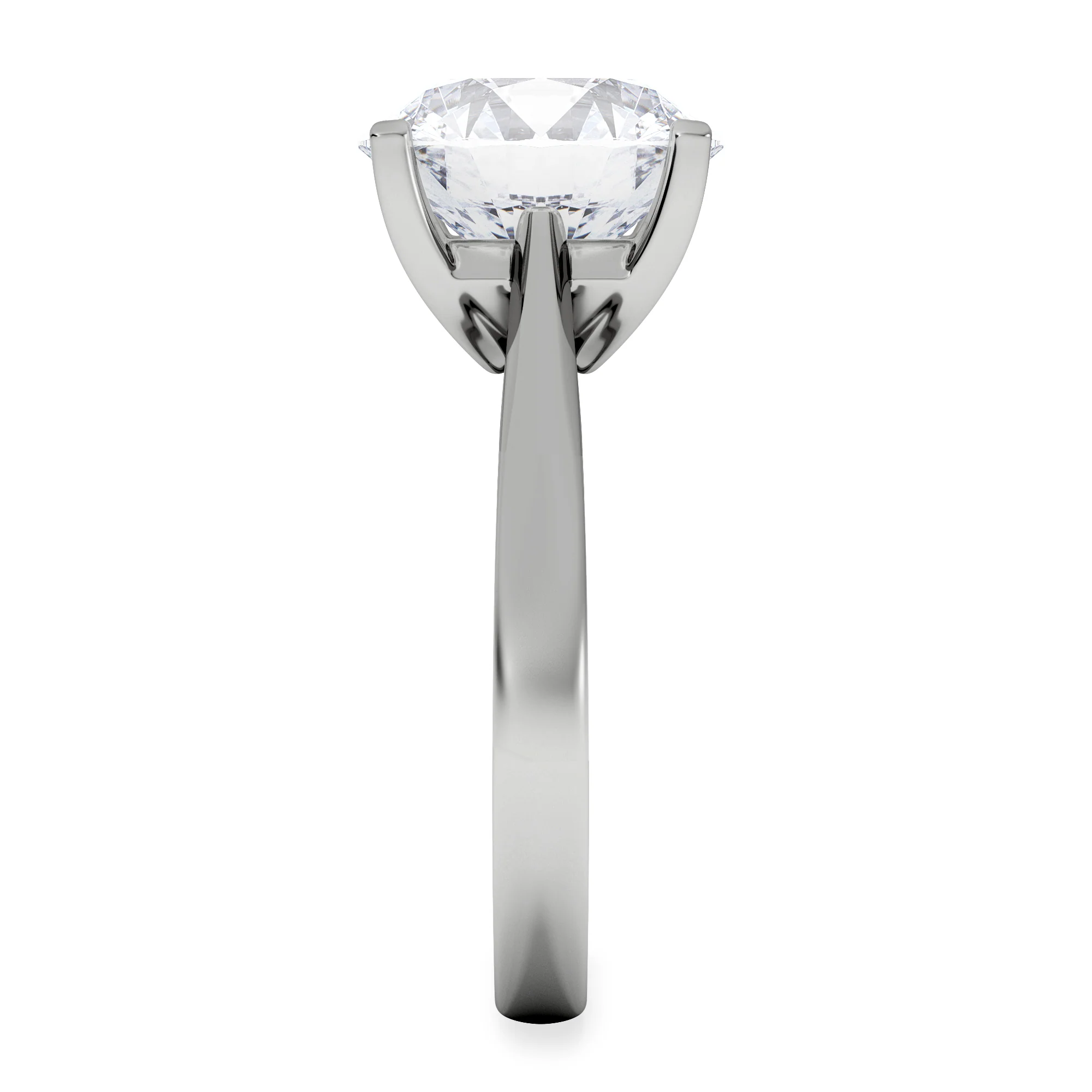 Grace 5.00ct Lab Diamond Round Cut Engagement Ring in 18K White Gold G/VS1 - Image 5