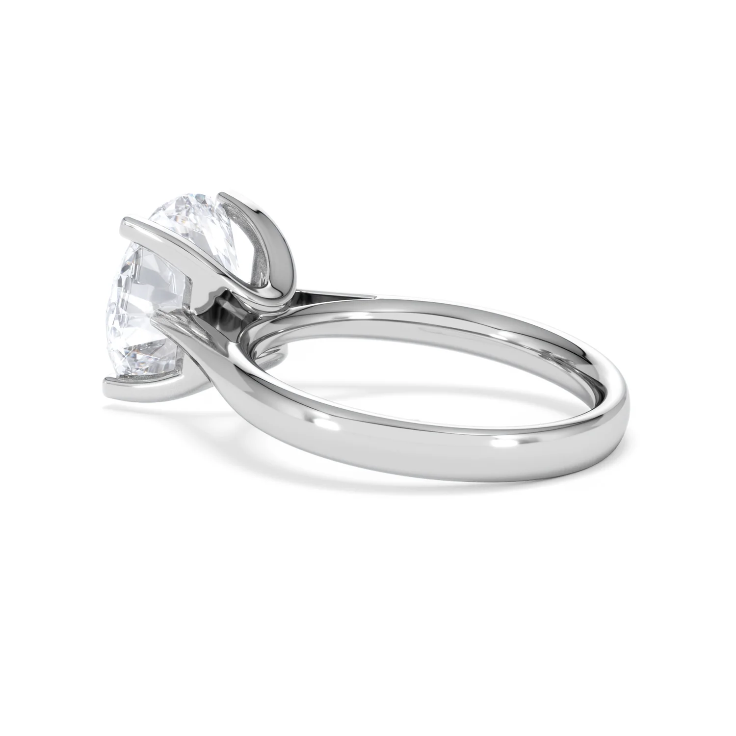 Grace 5.00ct Lab Diamond Round Cut Engagement Ring in 18K White Gold G/VS1 - Image 60