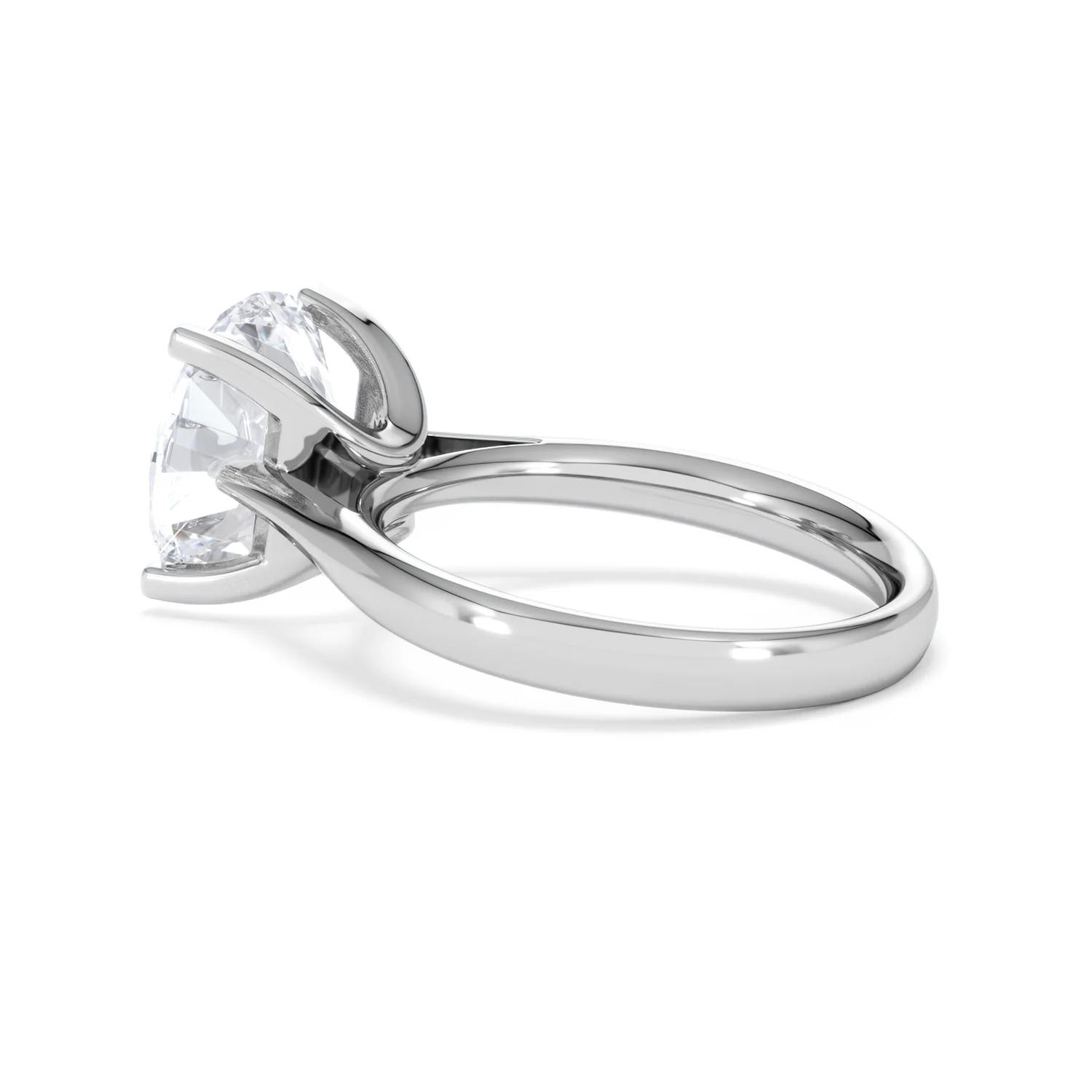 Grace 5.00ct Lab Diamond Round Cut Engagement Ring in 18K White Gold G/VS1 - Image 61