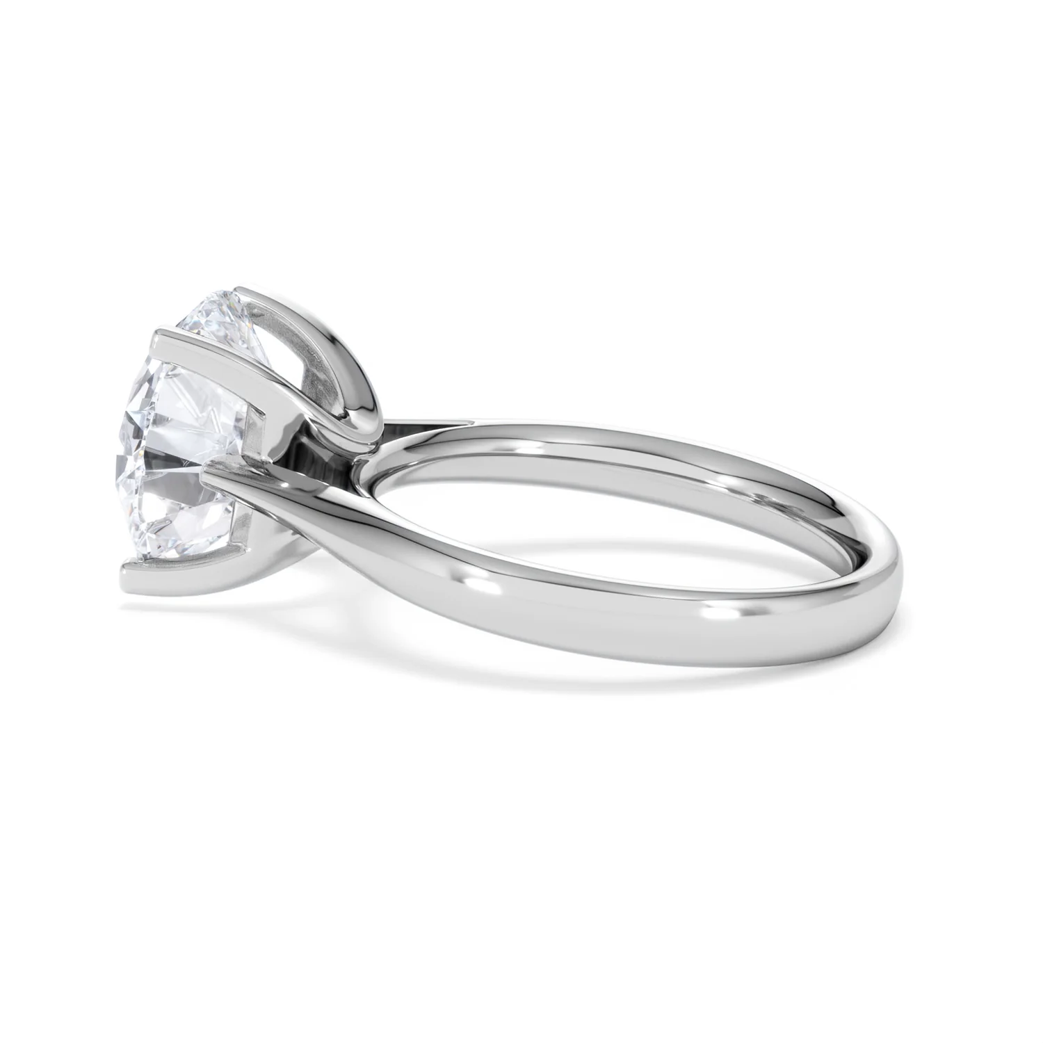Grace 5.00ct Lab Diamond Round Cut Engagement Ring in 18K White Gold G/VS1 - Image 64