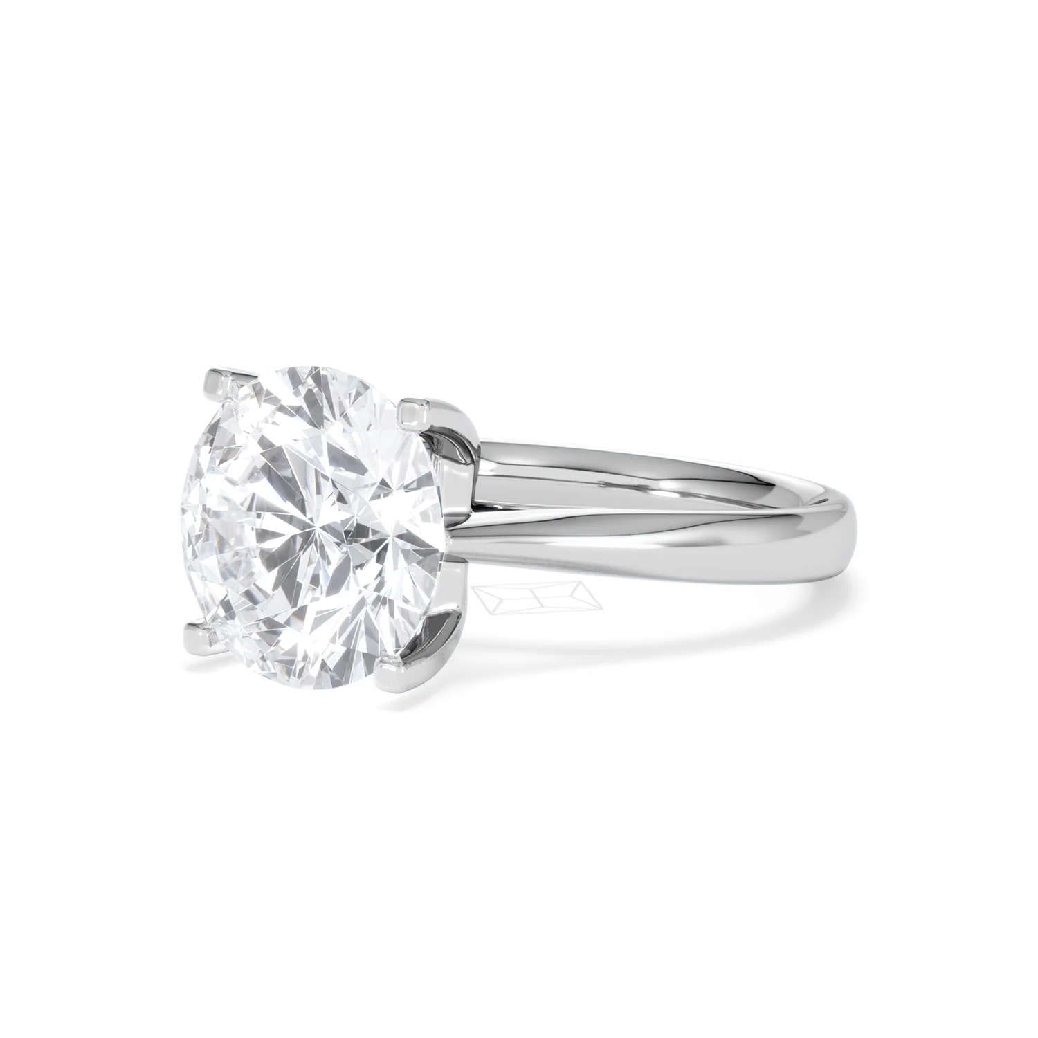 Grace 5.00ct Lab Diamond Round Cut Engagement Ring in 18K White Gold G/VS1 - Image 80