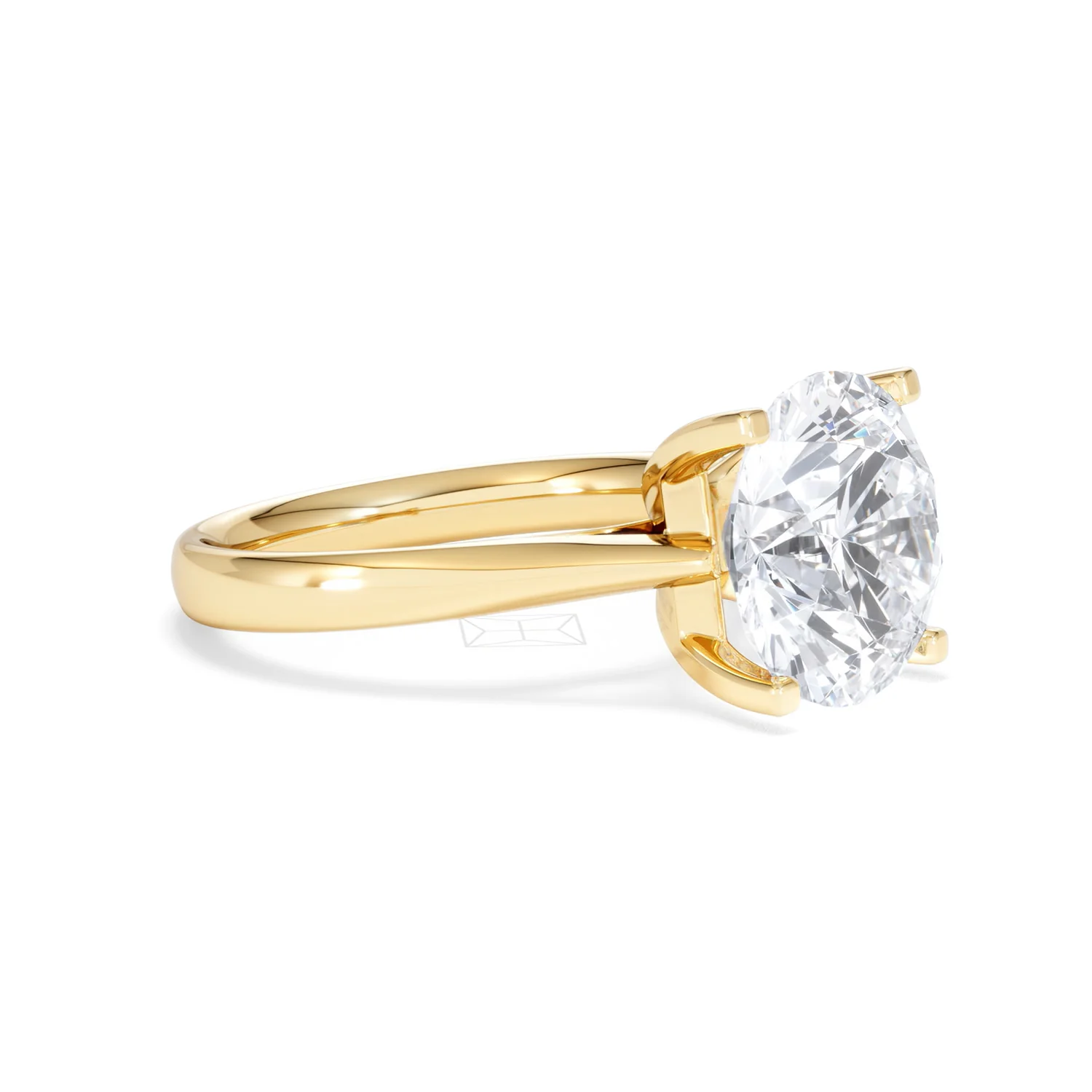 Grace 5.00ct Lab Diamond Round Cut Engagement Ring in 18K Yellow Gold G/VS1 - Image 18