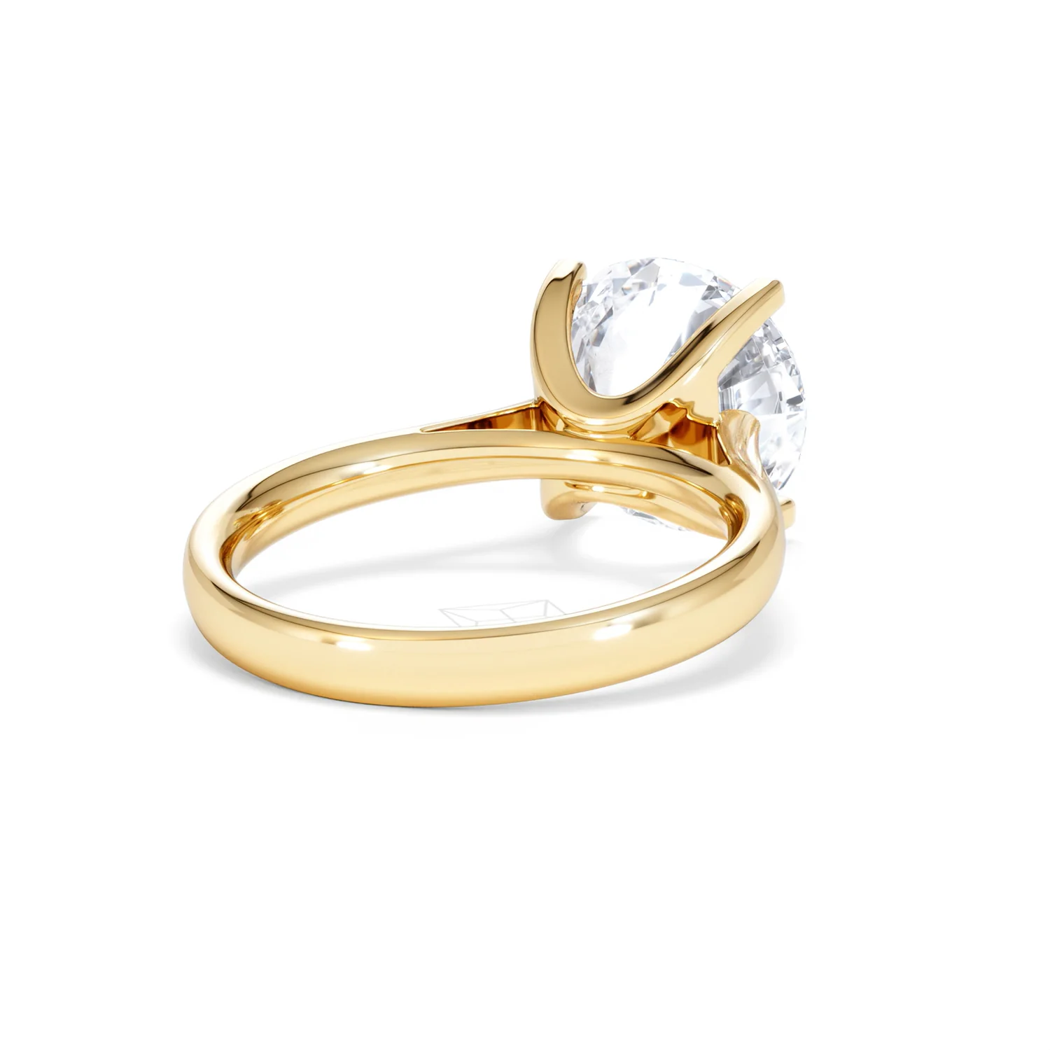 Grace 5.00ct Lab Diamond Round Cut Engagement Ring in 18K Yellow Gold G/VS1 - Image 41