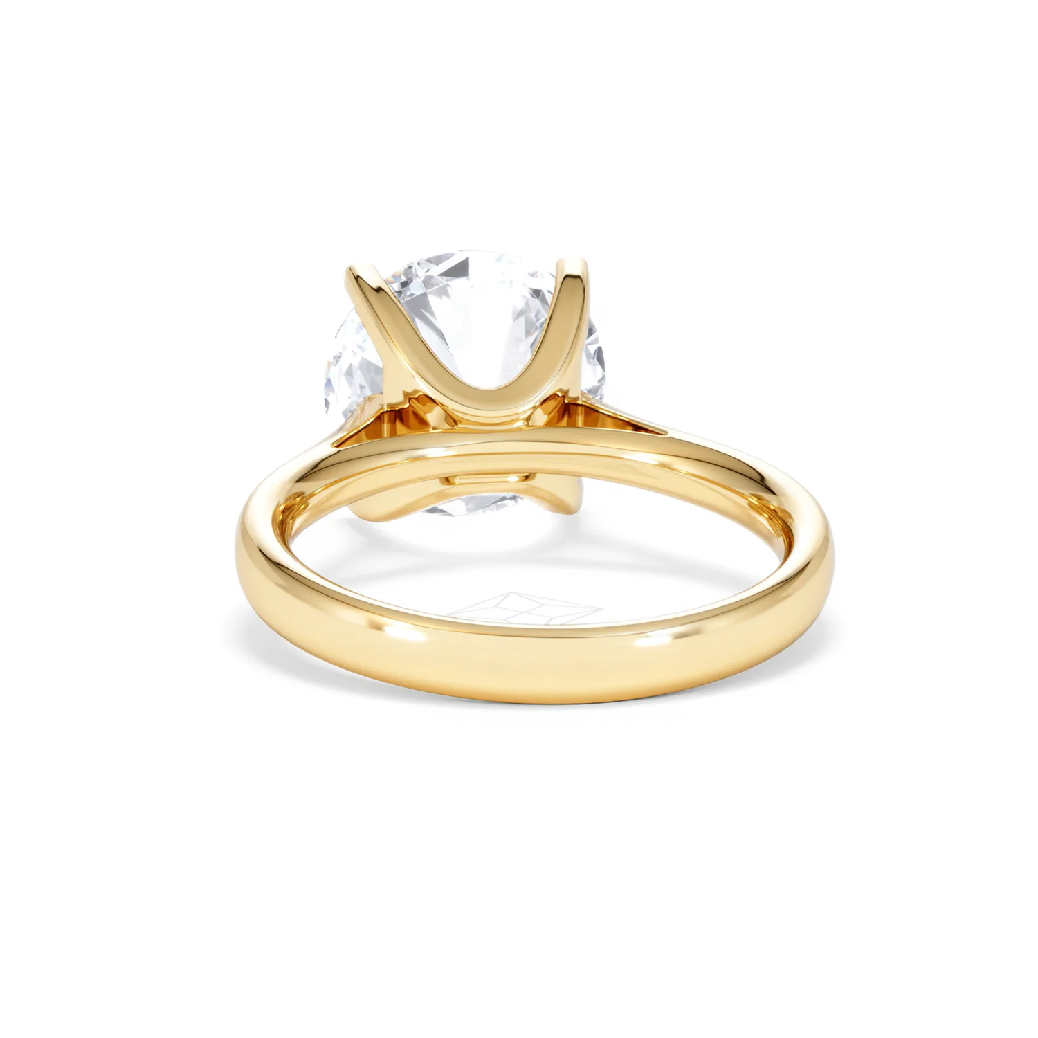 Grace 5.00ct Lab Diamond Round Cut Engagement Ring in 18K Yellow Gold G/VS1 - Image 49
