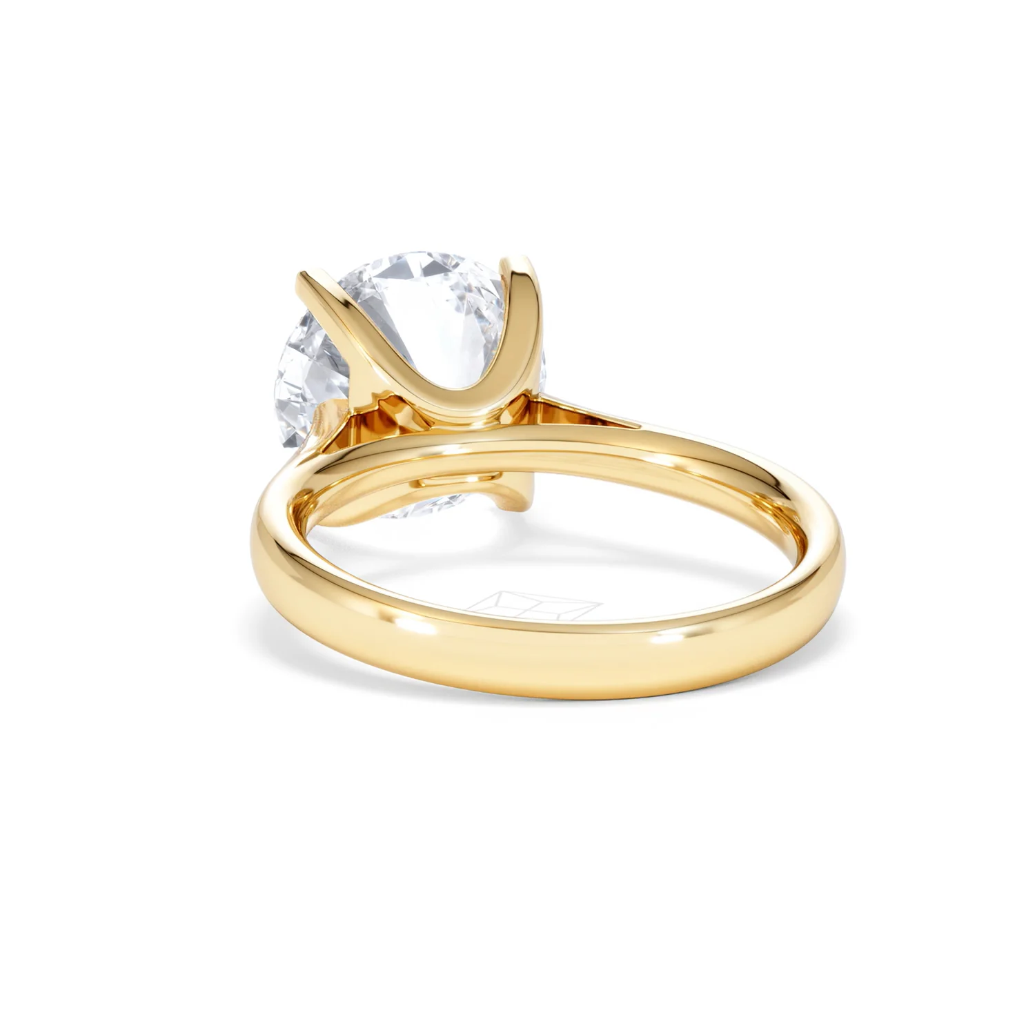 Grace 5.00ct Lab Diamond Round Cut Engagement Ring in 18K Yellow Gold G/VS1 - Image 51