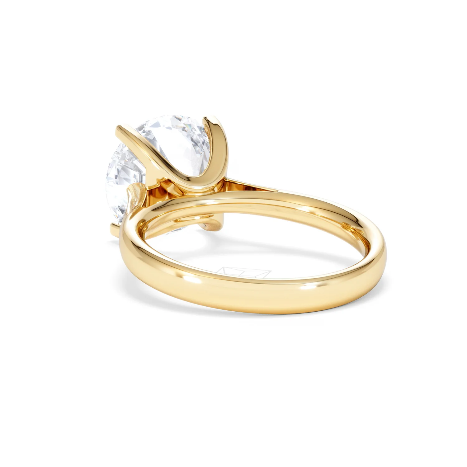 Grace 5.00ct Lab Diamond Round Cut Engagement Ring in 18K Yellow Gold G/VS1 - Image 53