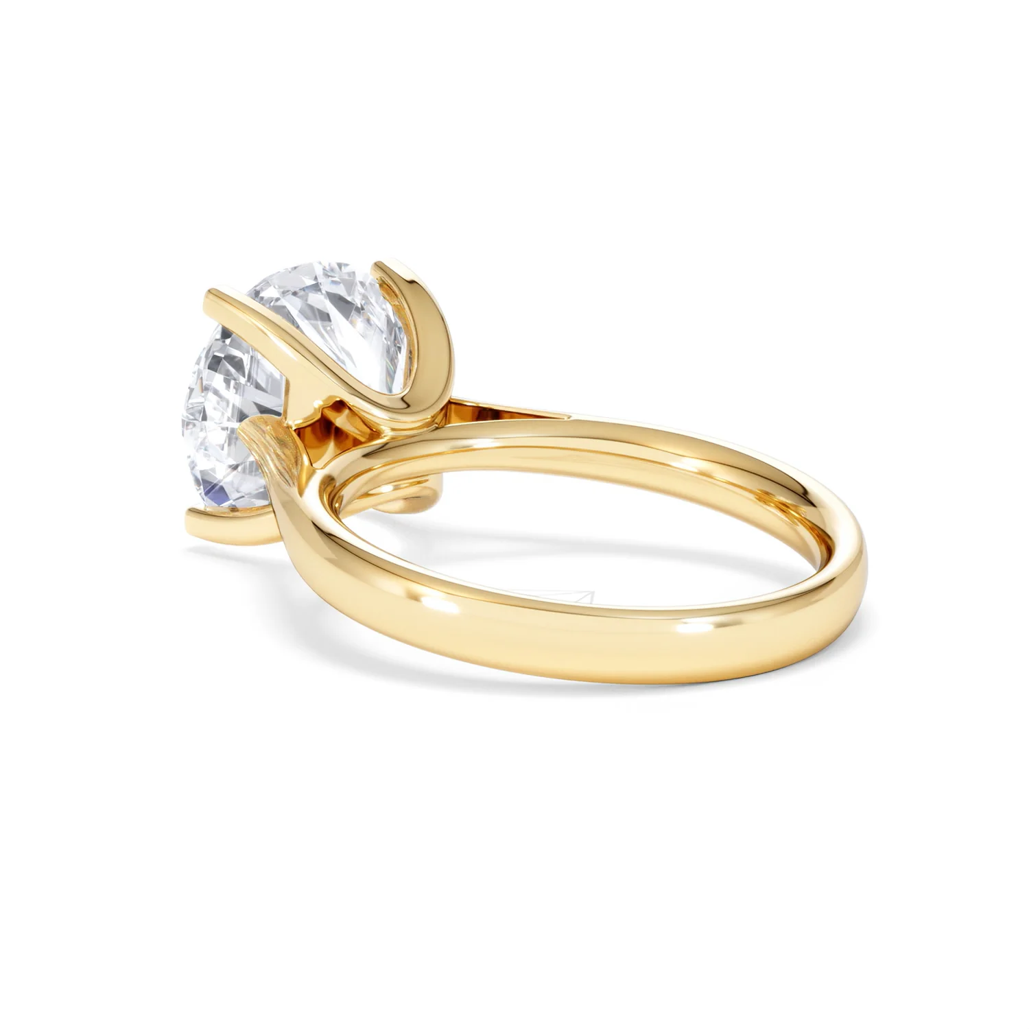 Grace 5.00ct Lab Diamond Round Cut Engagement Ring in 18K Yellow Gold G/VS1 - Image 56