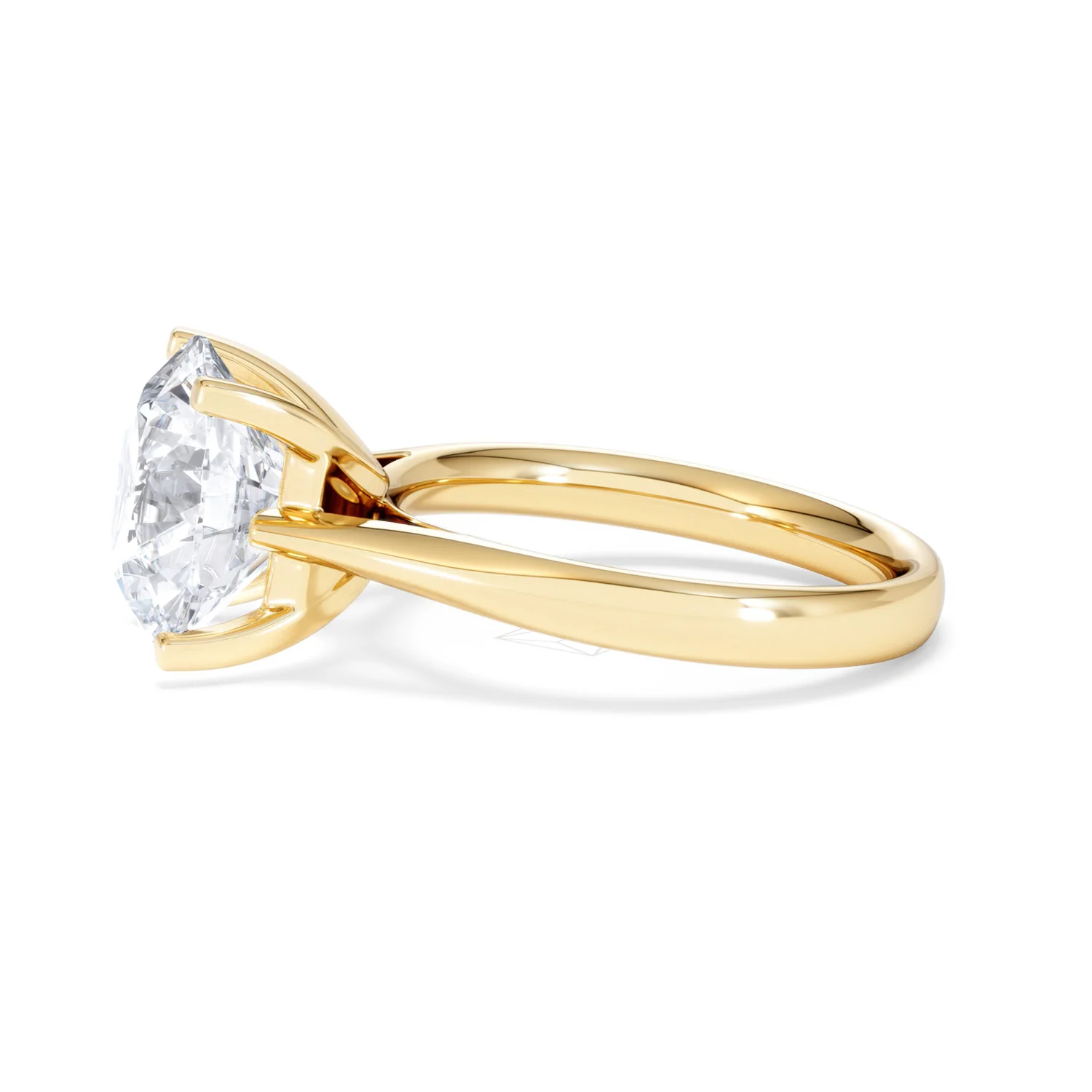 Grace 5.00ct Lab Diamond Round Cut Engagement Ring in 18K Yellow Gold G/VS1 - Image 69