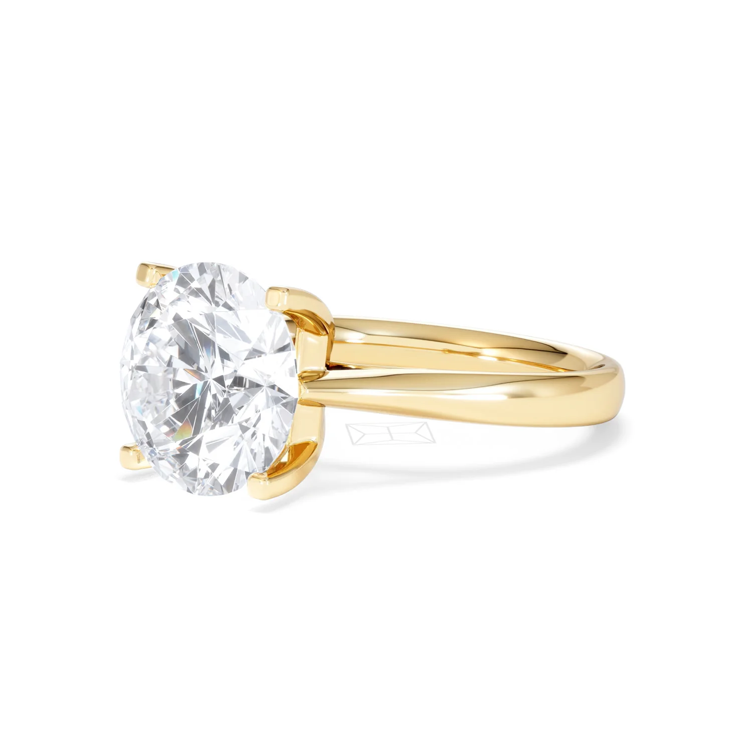 Grace 5.00ct Lab Diamond Round Cut Engagement Ring in 18K Yellow Gold G/VS1 - Image 78