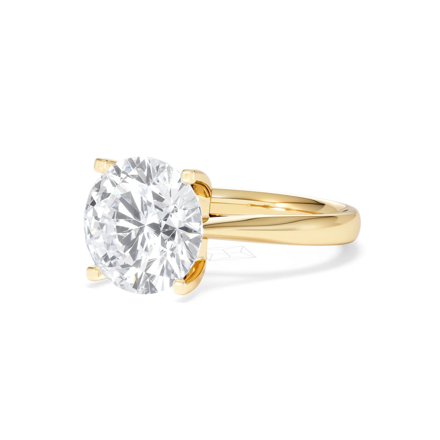 Grace 5.00ct Lab Diamond Round Cut Engagement Ring in 18K Yellow Gold G/VS1 - Image 80
