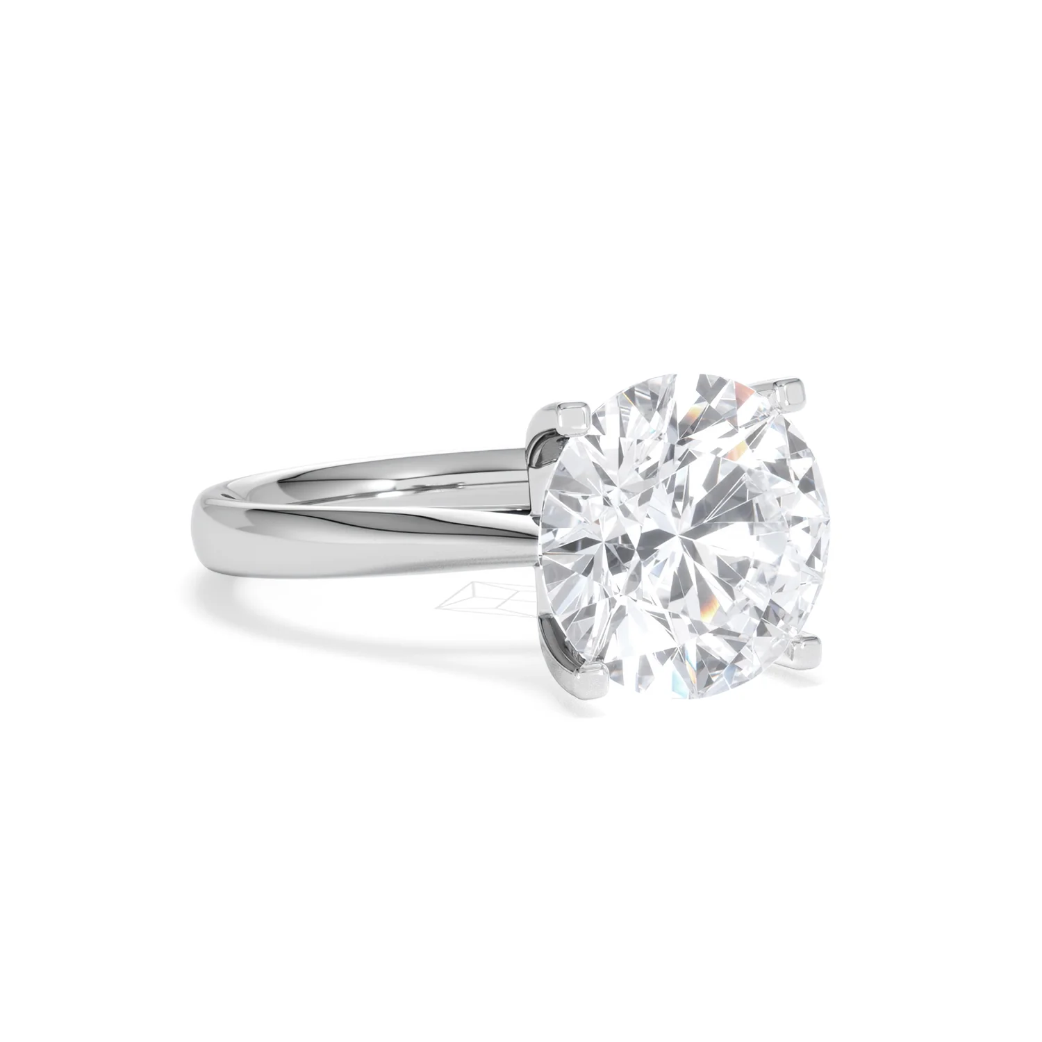 Grace 5.00ct Lab Diamond Round Cut Engagement Ring in Platinum G/VS1 - Image 14