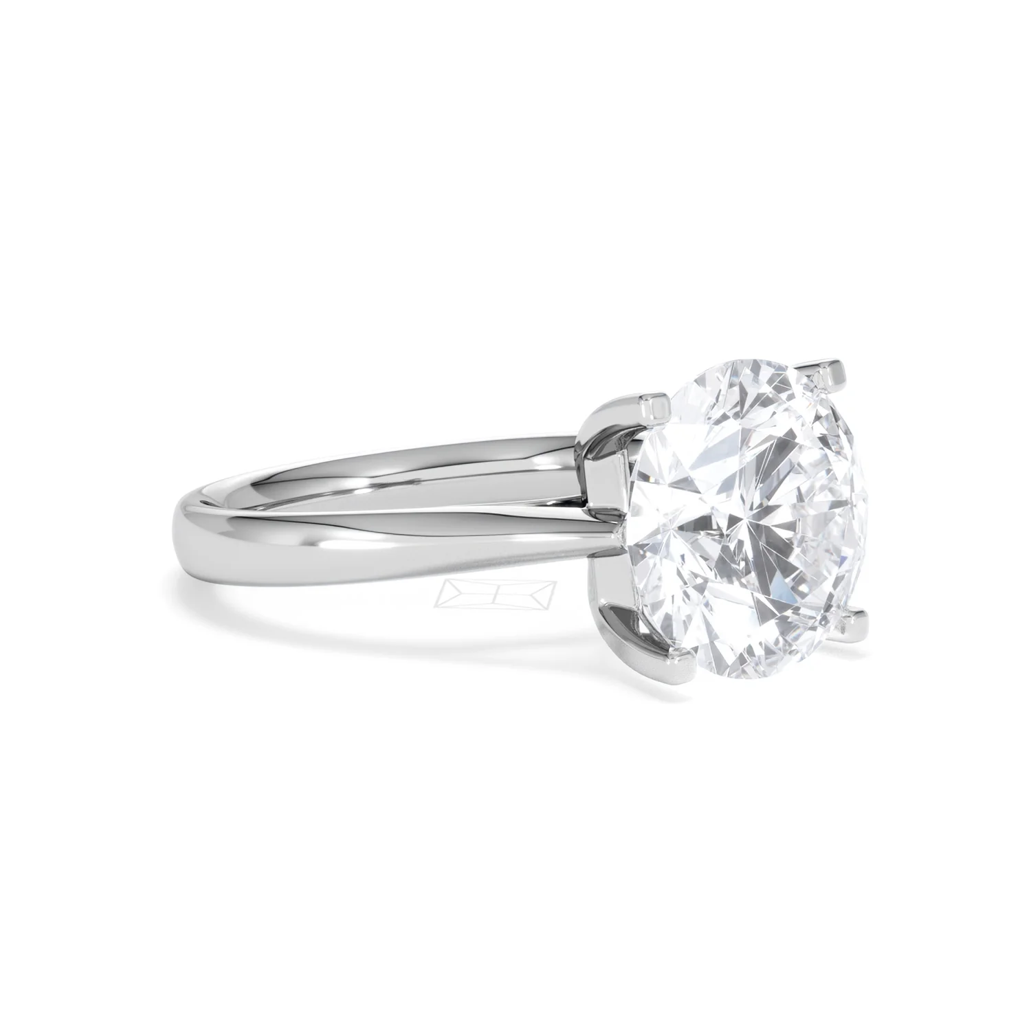 Grace 5.00ct Lab Diamond Round Cut Engagement Ring in Platinum G/VS1 - Image 17