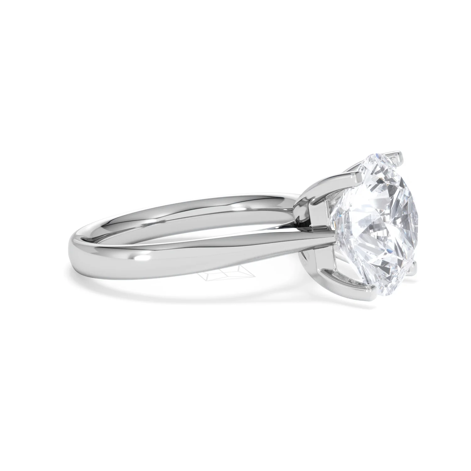 Grace 5.00ct Lab Diamond Round Cut Engagement Ring in Platinum G/VS1 - Image 22