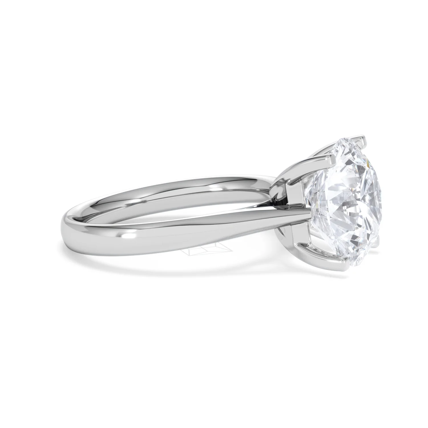 Grace 5.00ct Lab Diamond Round Cut Engagement Ring in Platinum G/VS1 - Image 23