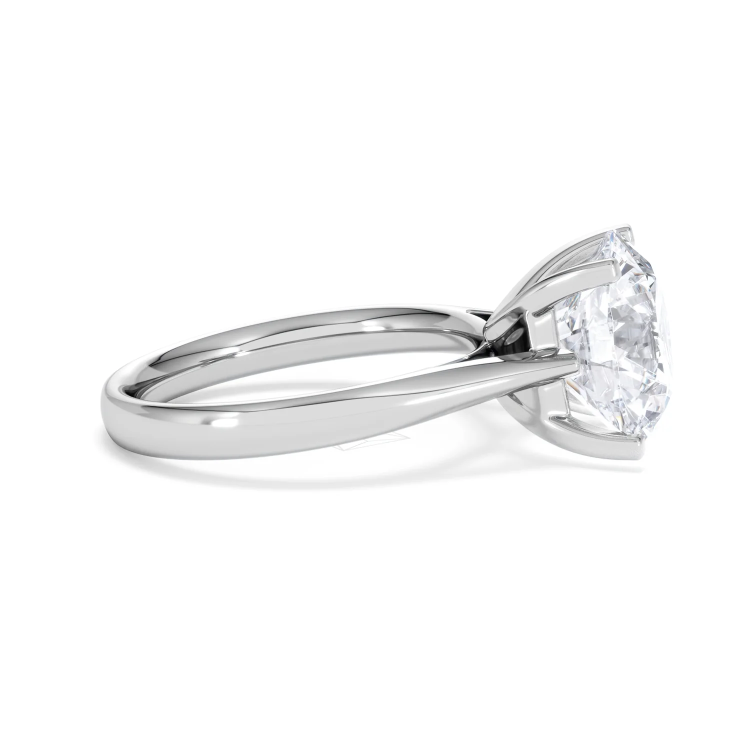 Grace 5.00ct Lab Diamond Round Cut Engagement Ring in Platinum G/VS1 - Image 26