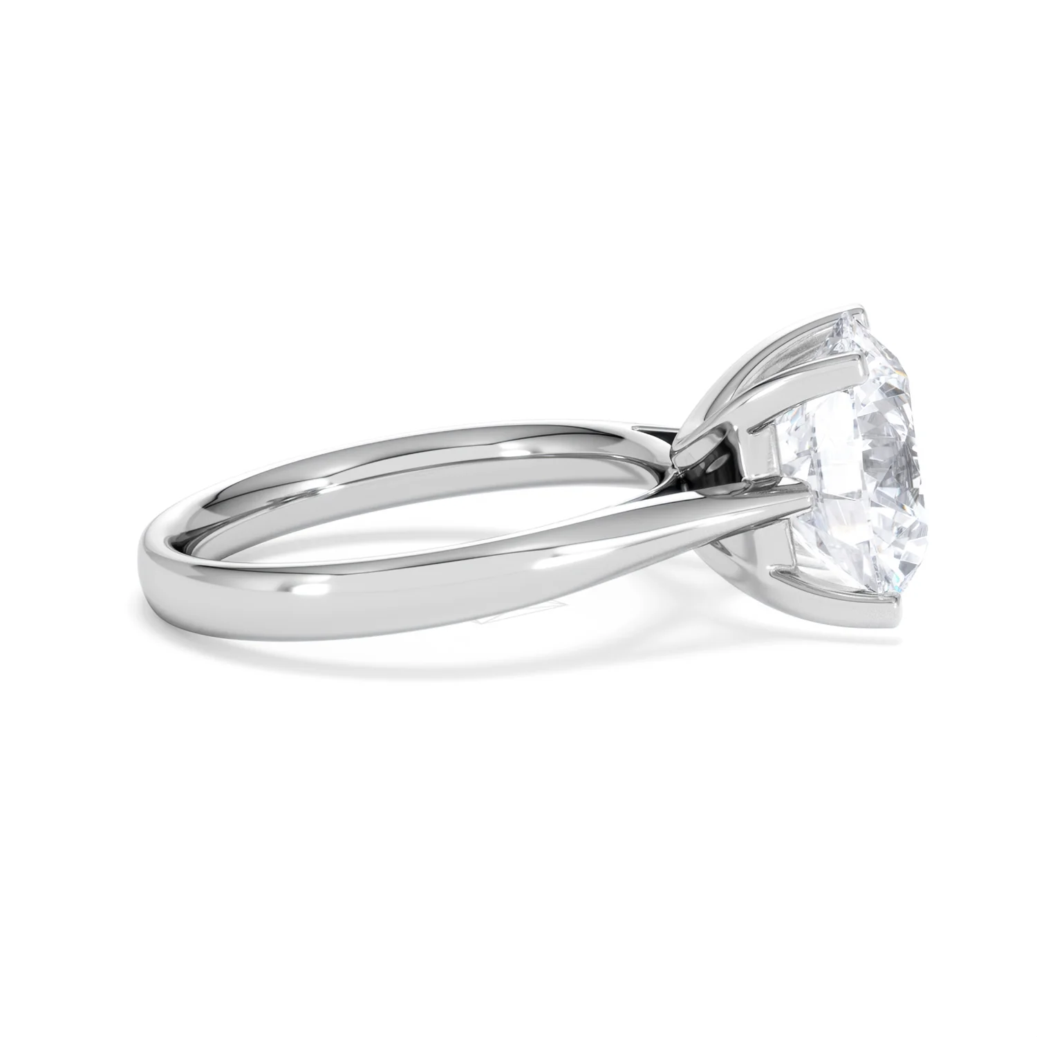 Grace 5.00ct Lab Diamond Round Cut Engagement Ring in Platinum G/VS1 - Image 27