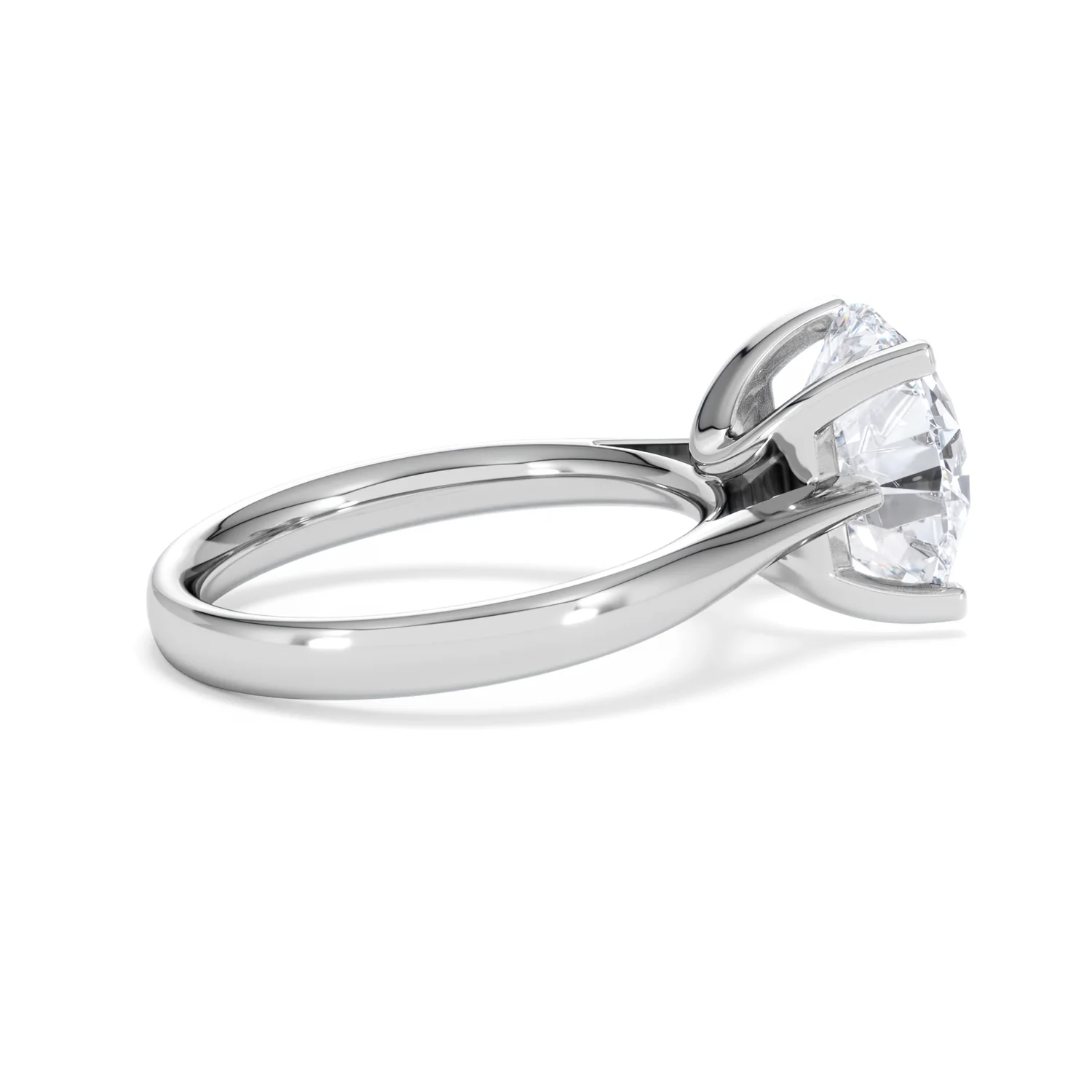 Grace 5.00ct Lab Diamond Round Cut Engagement Ring in Platinum G/VS1 - Image 32