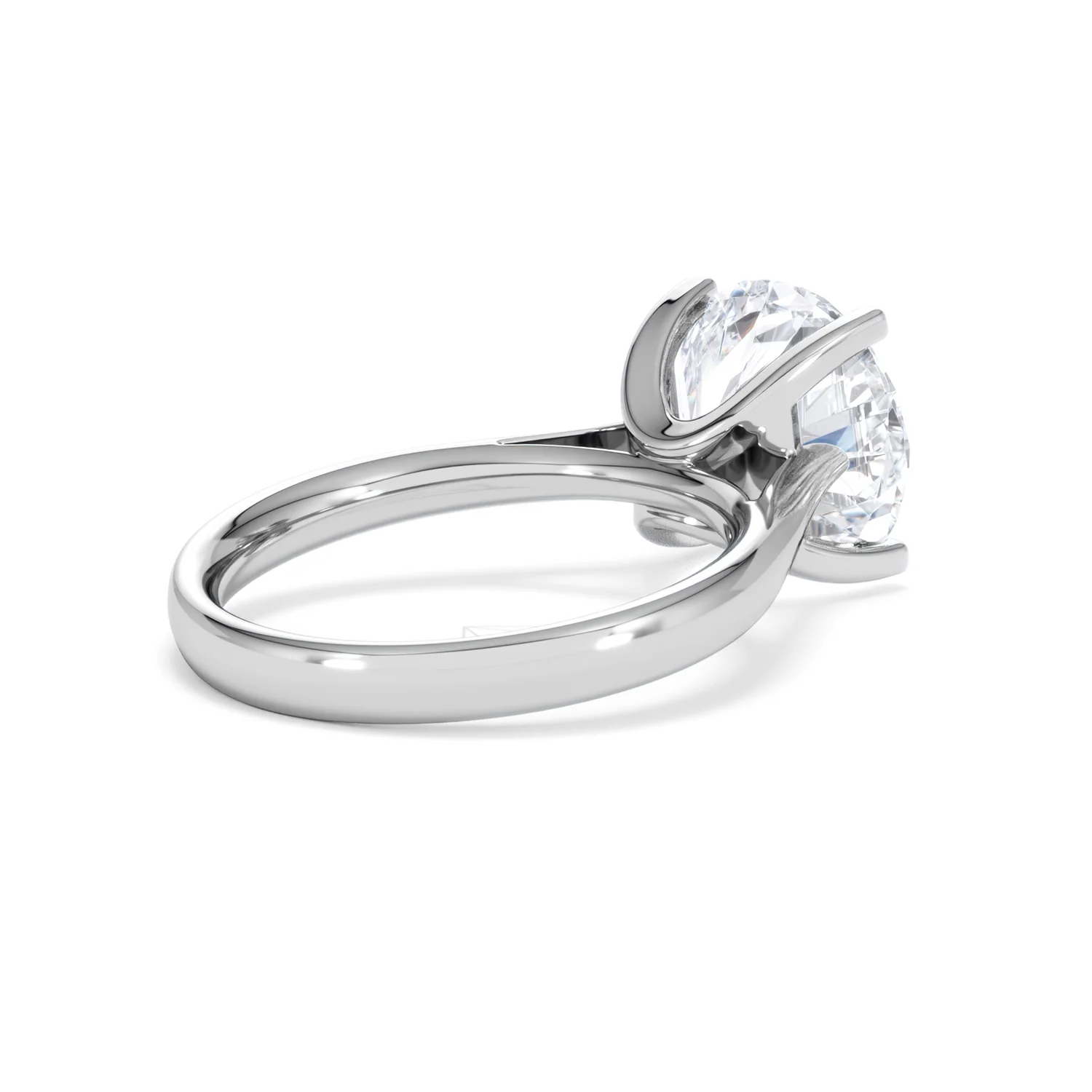 Grace 5.00ct Lab Diamond Round Cut Engagement Ring in Platinum G/VS1 - Image 38