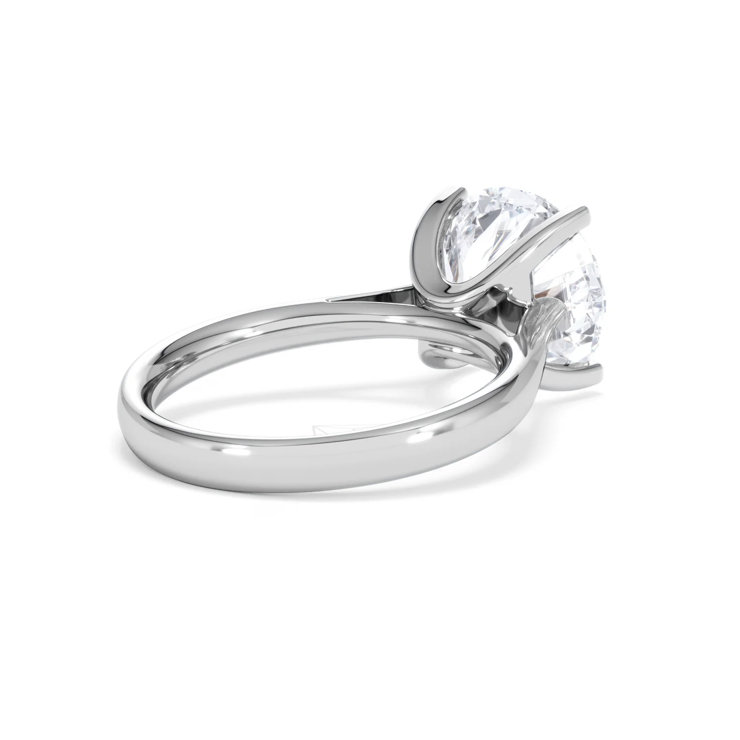 Grace 5.00ct Lab Diamond Round Cut Engagement Ring in Platinum G/VS1 - Image 39