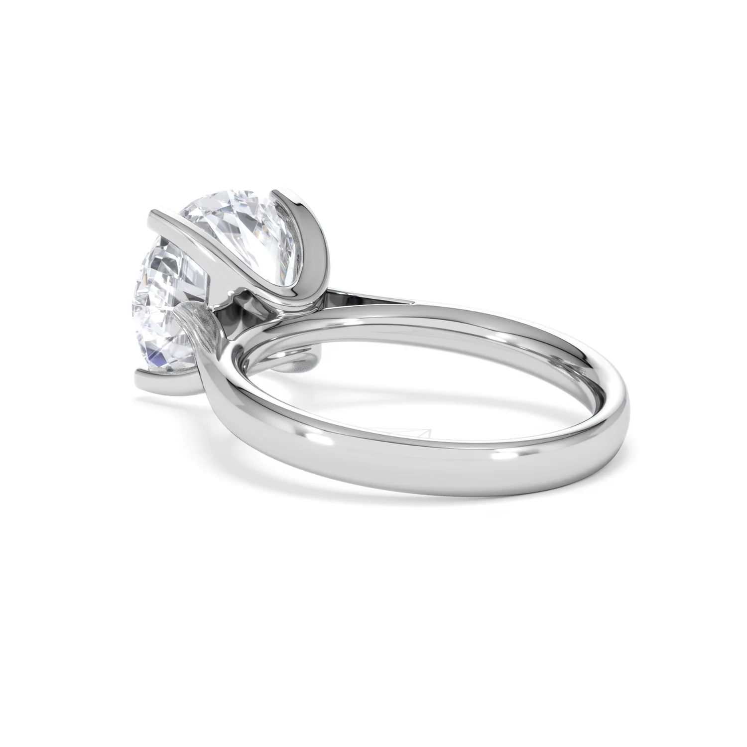 Grace 5.00ct Lab Diamond Round Cut Engagement Ring in Platinum G/VS1 - Image 57