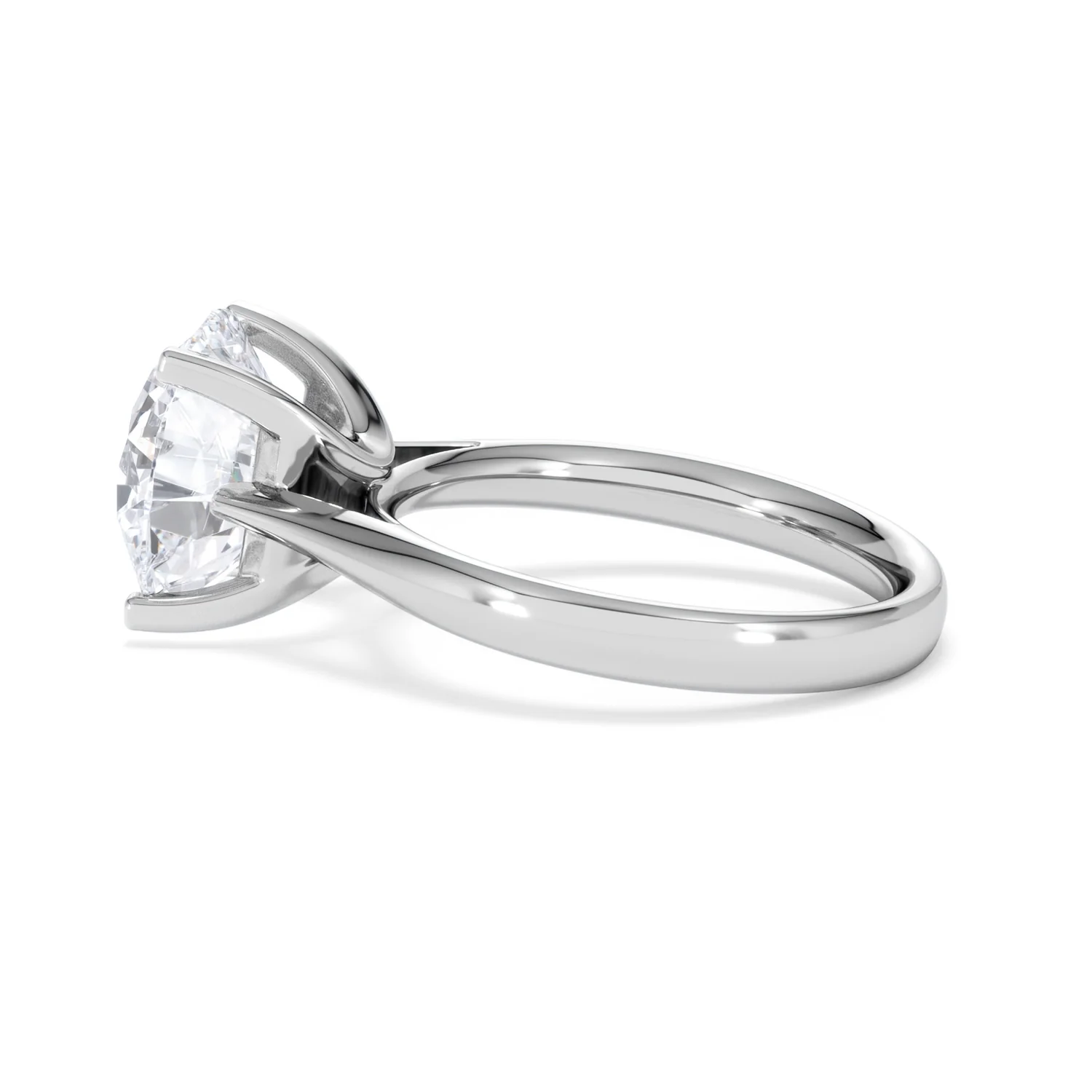 Grace 5.00ct Lab Diamond Round Cut Engagement Ring in Platinum G/VS1 - Image 65