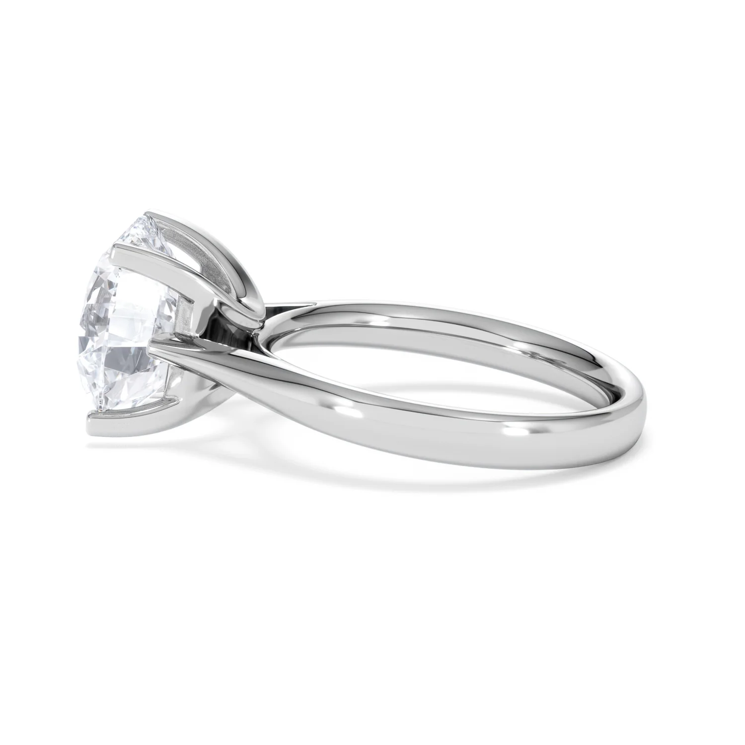 Grace 5.00ct Lab Diamond Round Cut Engagement Ring in Platinum G/VS1 - Image 66
